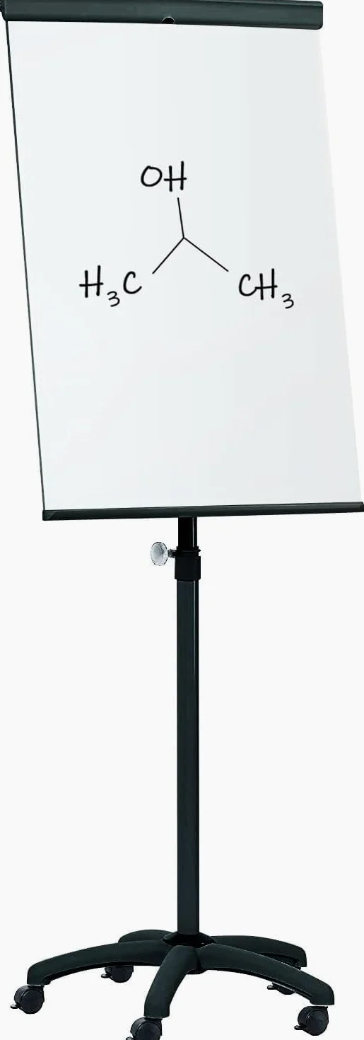 Techly 305410 Lavagna Magnetica Cancellabile Flipchart Portablocco Ruote 70x100 cm
