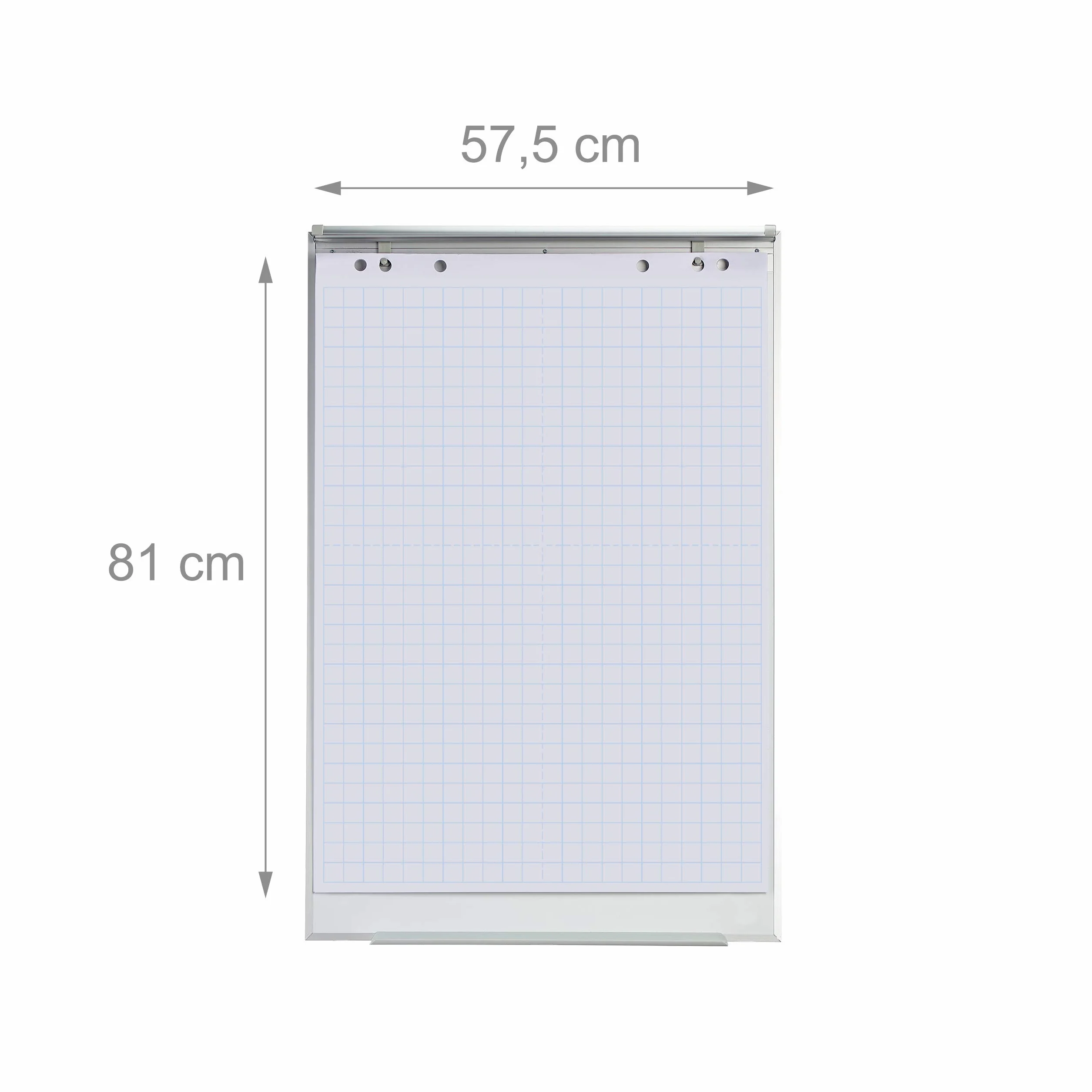 Relaxdays Blocco per Lavagna 50 Fogli a Quadri Carta per Cavalletto Flip Chart 60 g/m² 57,5 x 81 cm Bianco