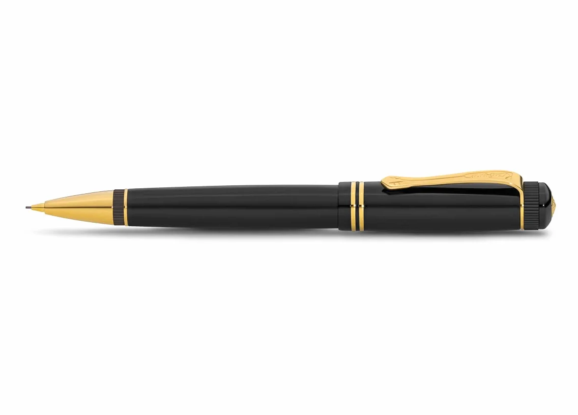 Kaweco DIA2 Portamine oro 0,7 mm HB I esclusiva matita meccanica in acrilico con elegante cofanetto, matita di lusso nostalgica 14 cm