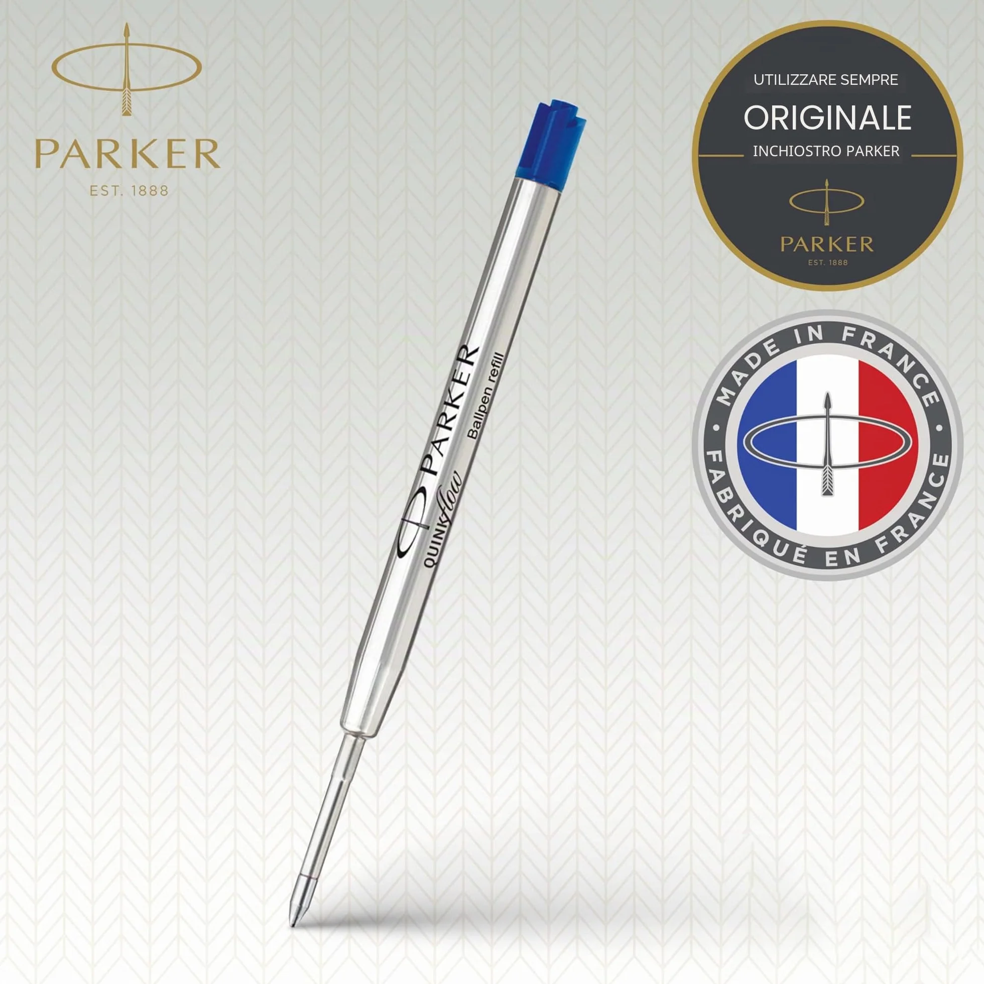 Parker QUINKflow ricariche inchiostro blu punta media 6 pezzi