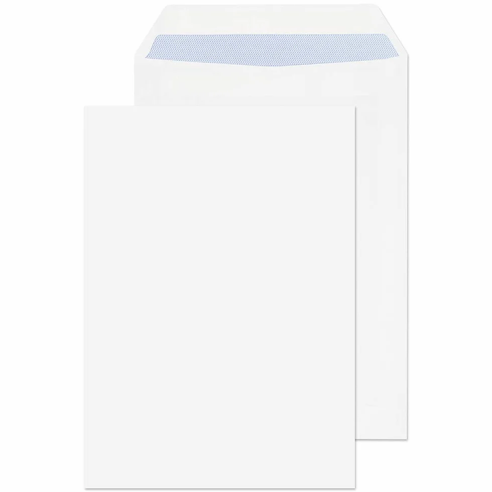 Purely Everyday FL3893 - Buste formato C5, Chiusura adesiva, 90 g/mq, Bianco, 229 x 162 mm, Confezione da 500