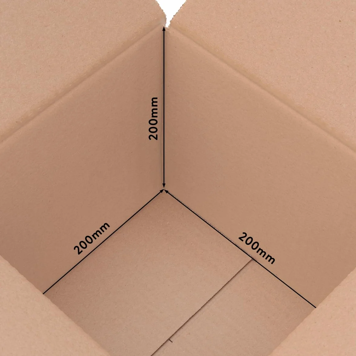 verpacking Scatole pieghevoli 200 x 200 x 200 mm KK 07 Marrone [Dimensione e quantità selezionabili] 1 onda medie scatole 25 pezzi