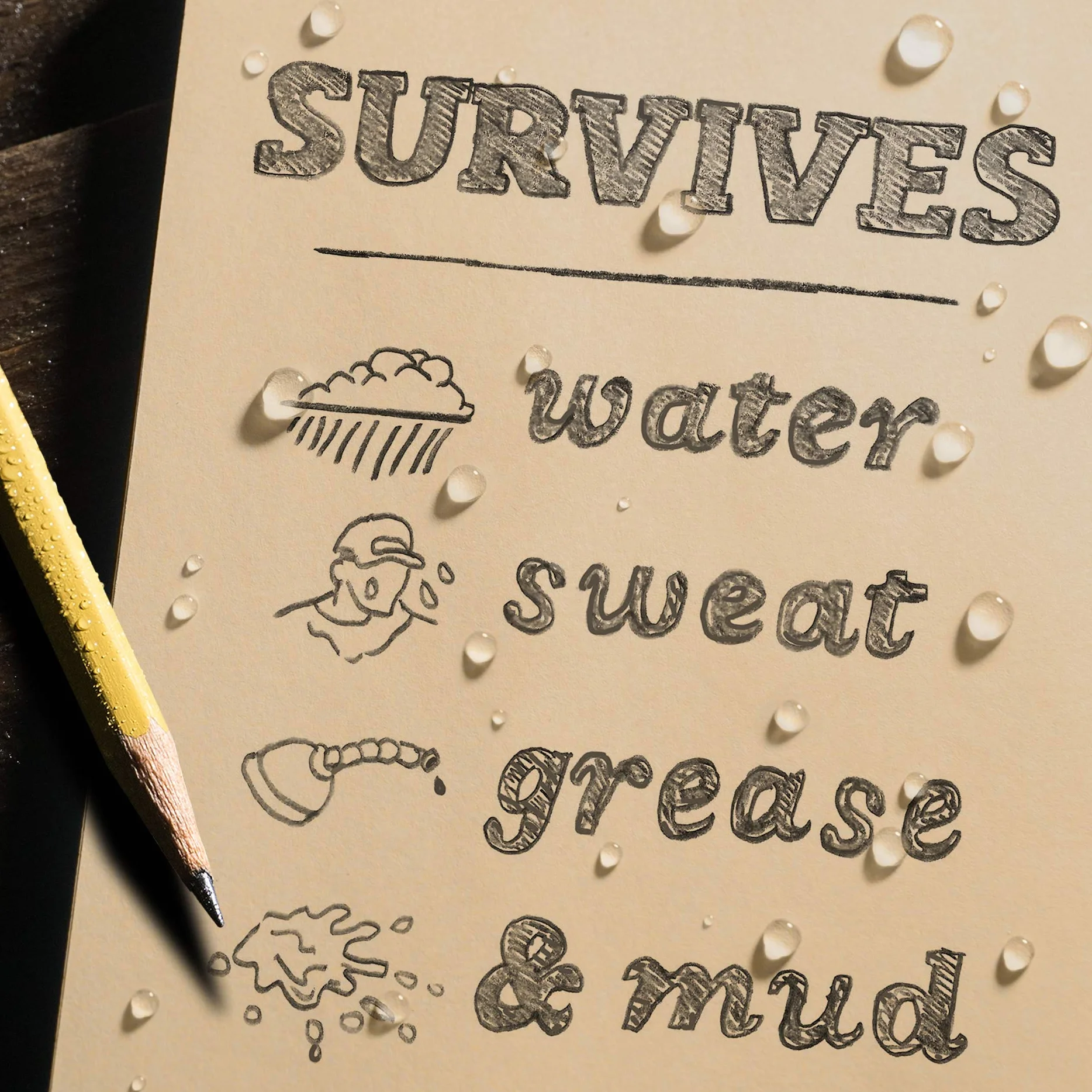 Rite in the Rain - Carta per foglie sfusa resistente alle intemperie, 21,6 x 27,9 cm, 32# Tan, motivo universale, confezione da 100 fogli (n. 982T-MX)