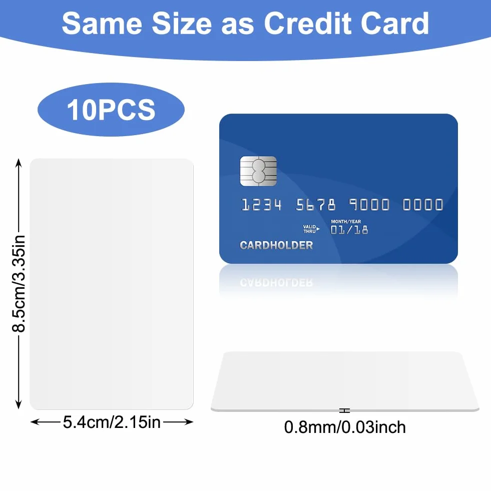 NTAG215 NFC Card, 10 pezzi, Compatibile Smartphone NFC, 504 Byte Memoria