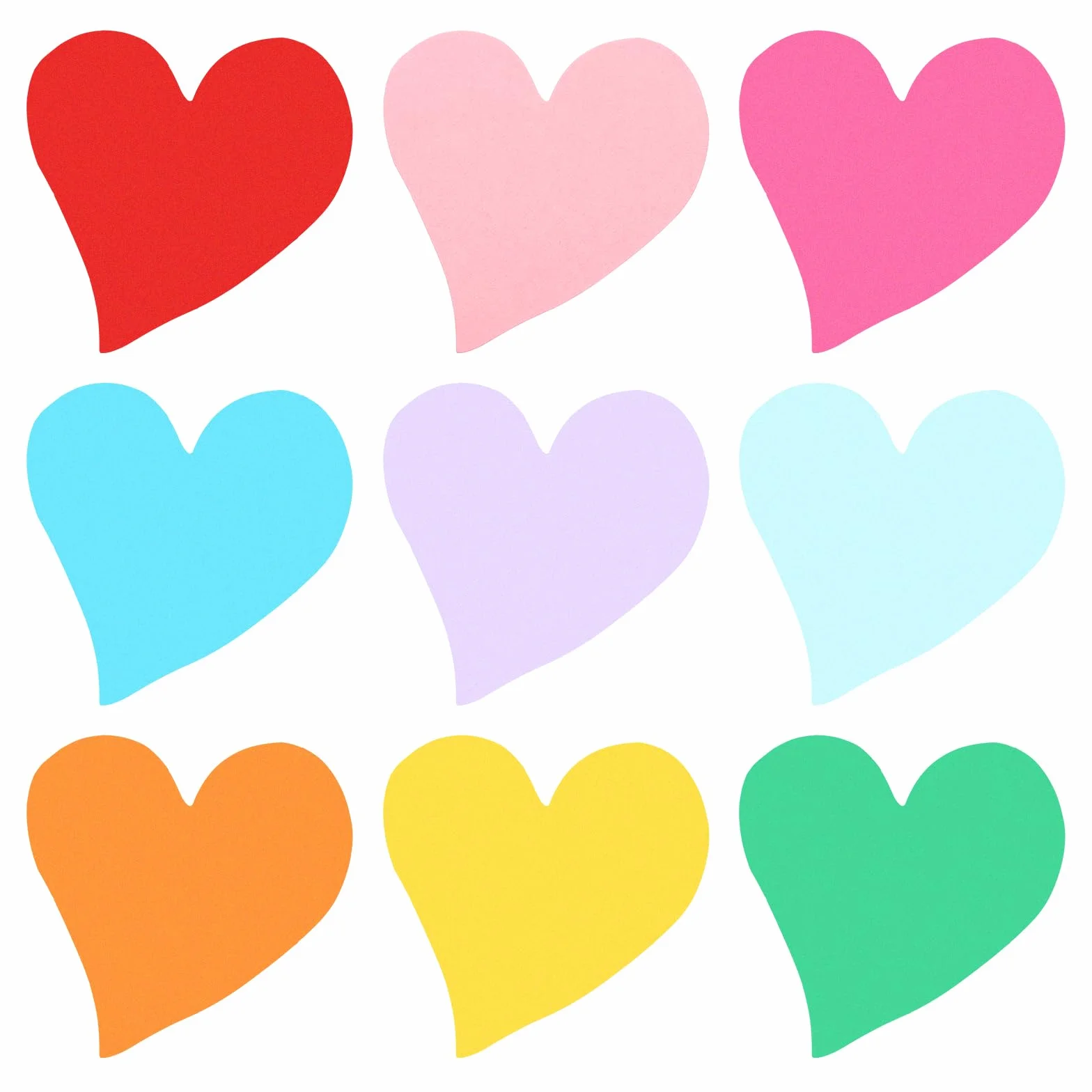 PATIKIL Carta Ritagliata per Lavagne 54pz Forma Cuore Multicolore Decorazioni per Bacheche