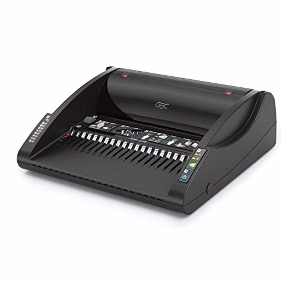 GBC CombBind 7101045UK - Macchina per rilegatura C200E, punzonatura elettronica, capacità di perforazione da 15 fogli, capacità di rilegatura a 330 fogli, formato A3 e A4, colore nero, 7101045UK