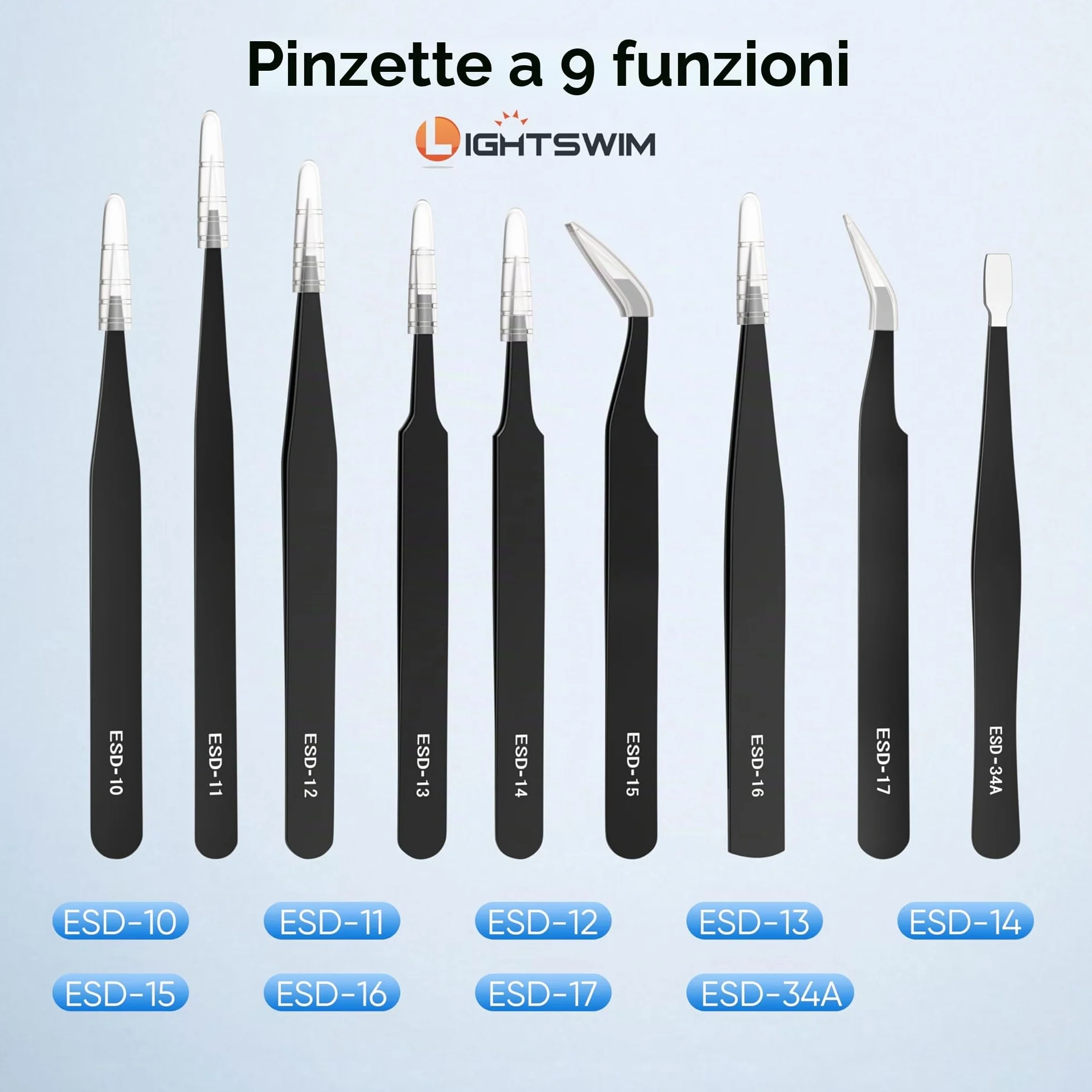 Lente d'ingrandimento a LED ricaricabile a mani libere 1,5x-5x con 4 lenti staccabili