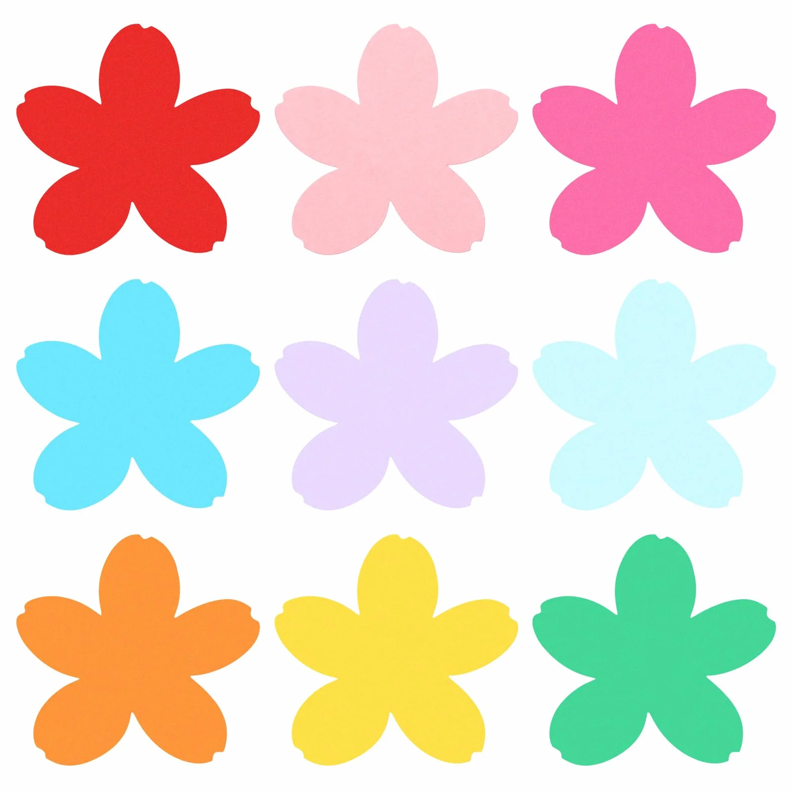PATIKIL Carta Ritagliata per Lavagne 180pz Forma Fiore Colorato Multicolore Decorazioni con Punti Adesivi