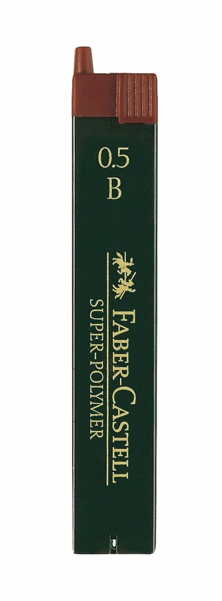 Faber-Castell Mine Sottili Super Polymer 0,5 mm B 12 Pezzi