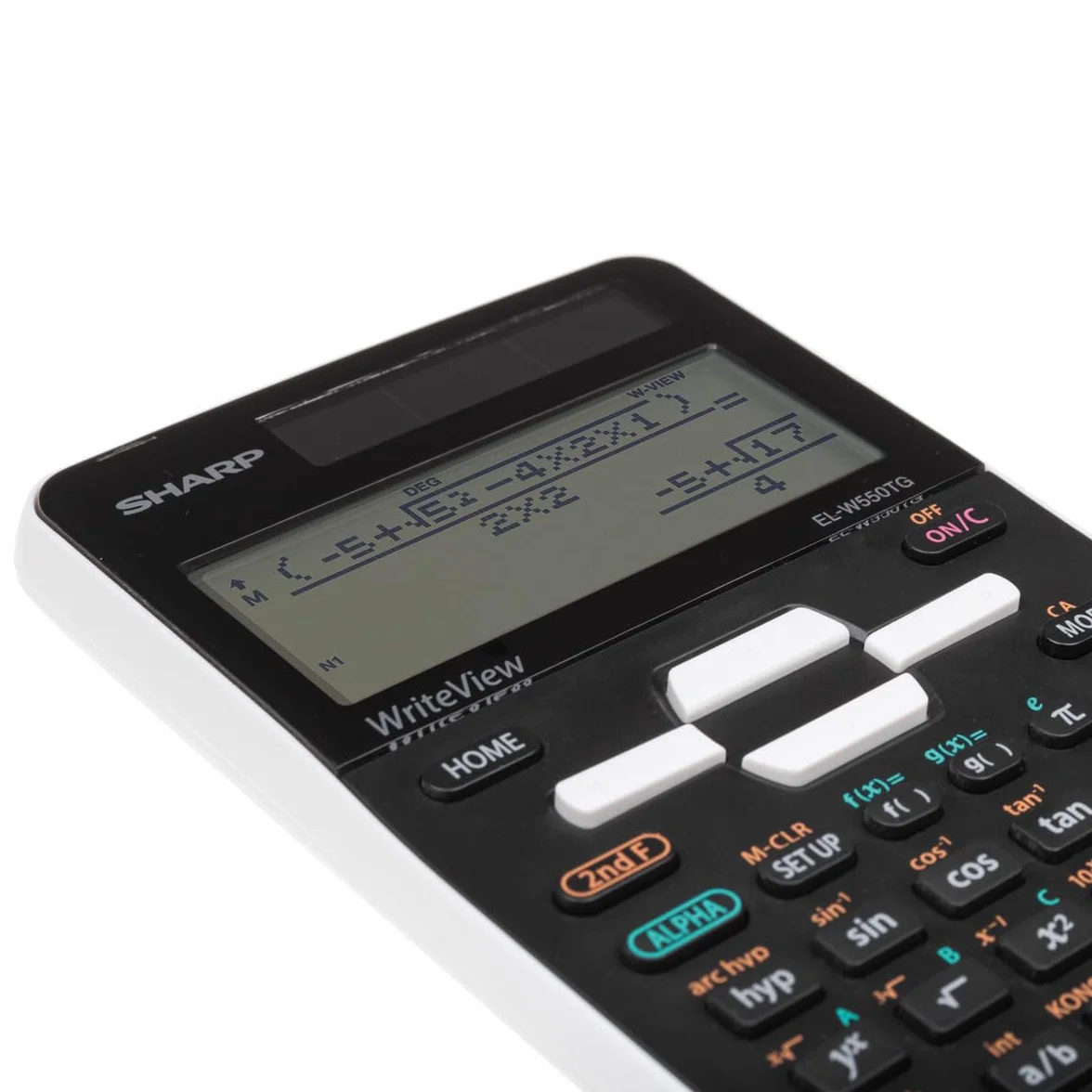 SHARP EL-W550TG Calcolatrice scolastica scientifica (D.A.L., Solare, WriteView) Nero
