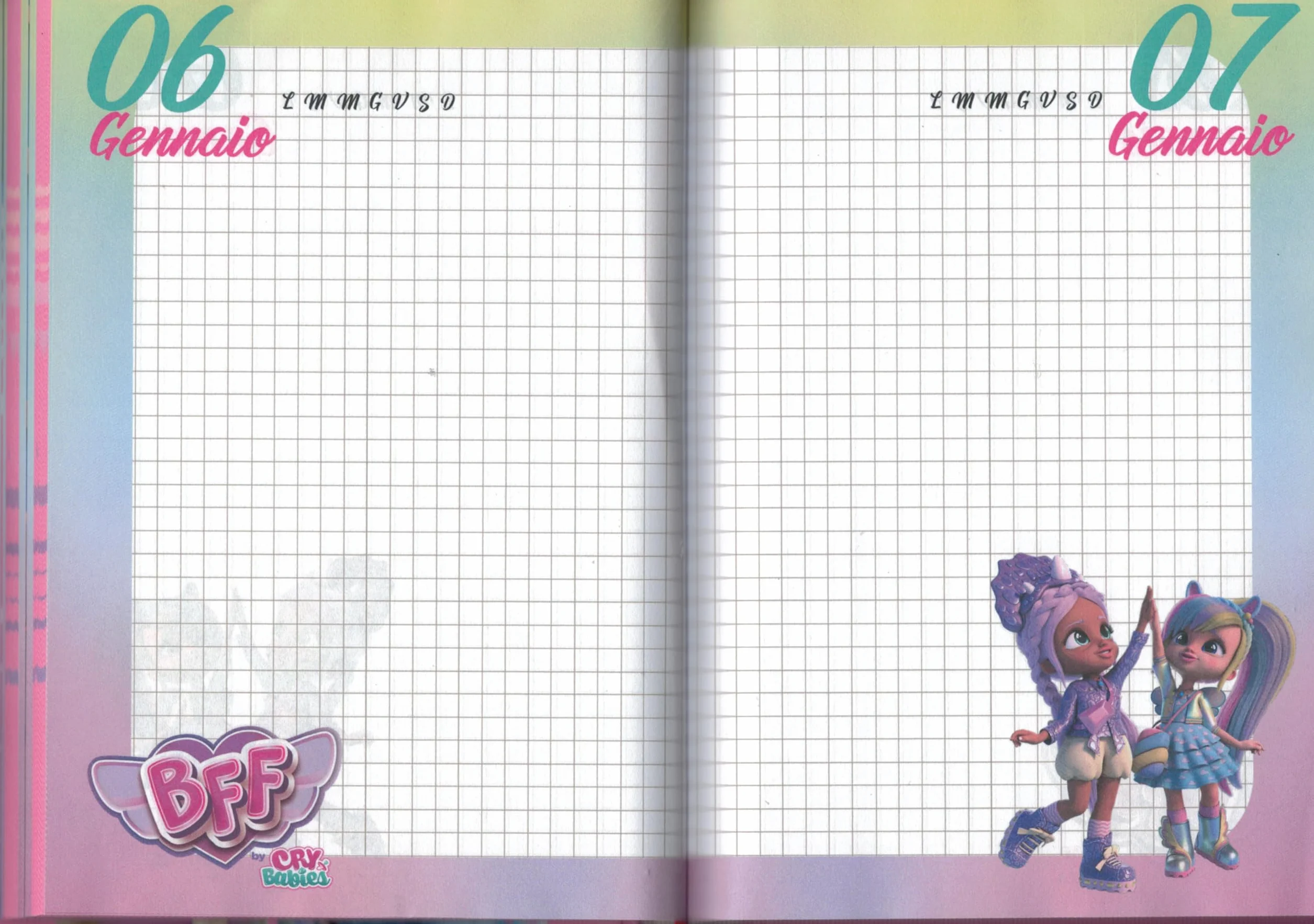 BFF by CRY BABIES Diario Ufficiale 12 Mesi 350 Pagine + Penna magica