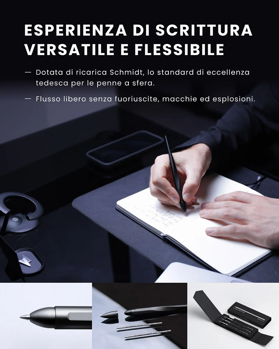 Novium Hoverpen Interstellar Penna fluttuante da scrivania levitazione magnetica Space Black