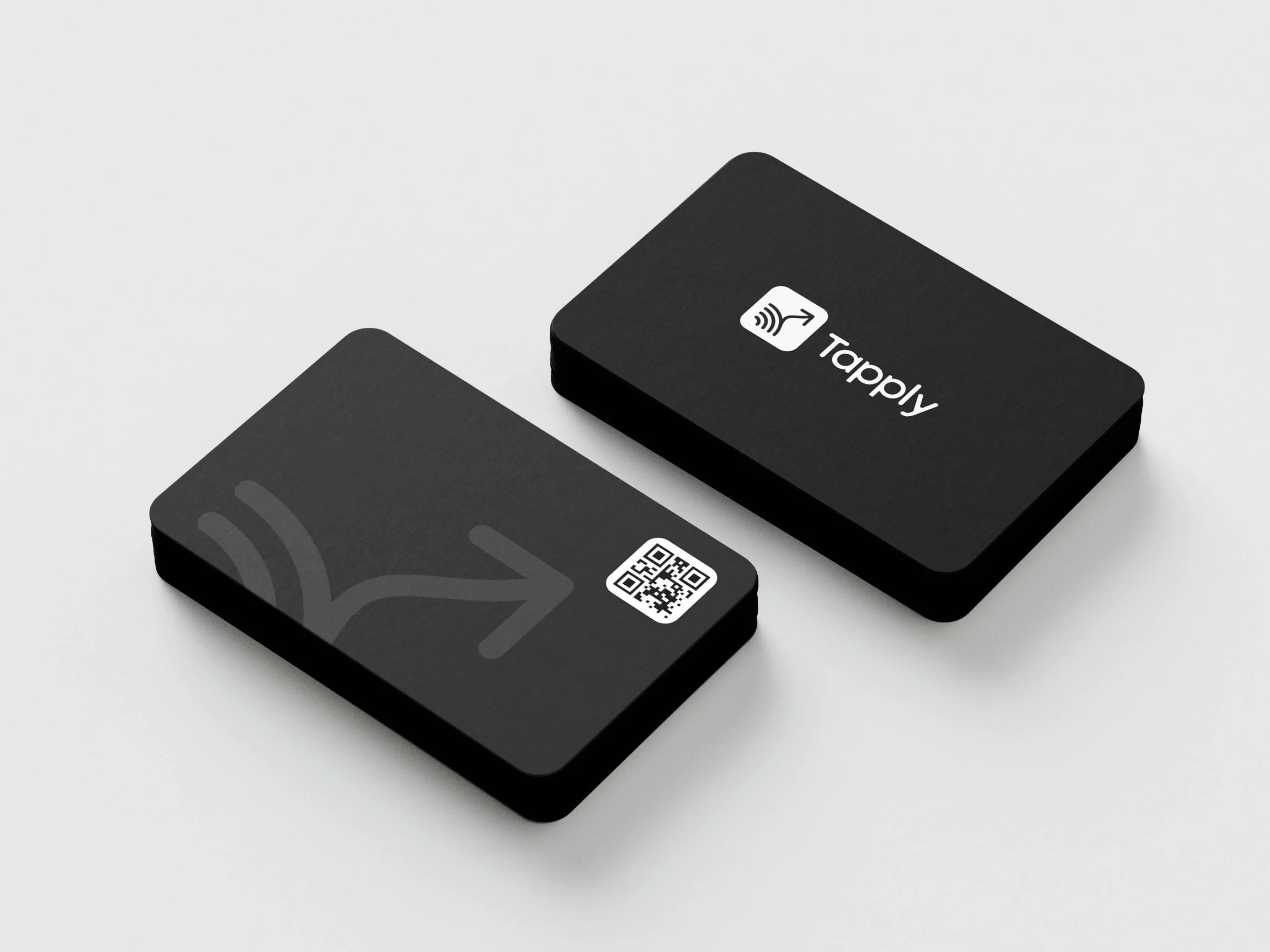 Biglietto da Visita Digitale NFC QR Code Compatibile Android iOS Profilo Aggiornabile Online Nero