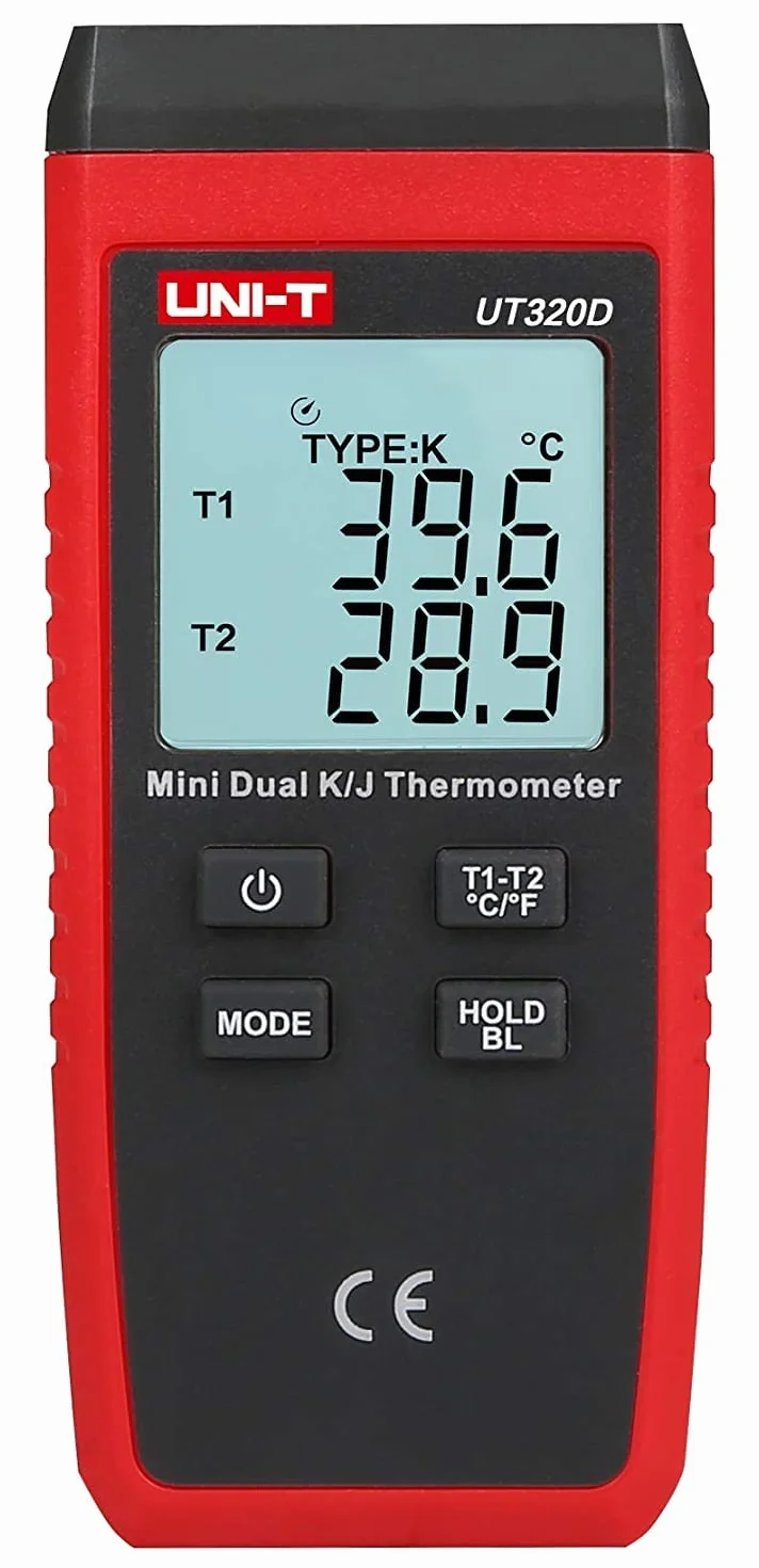 UNI-T UT320D Mini Termometro a Contatto Doppio Canale -50°C-1300°C