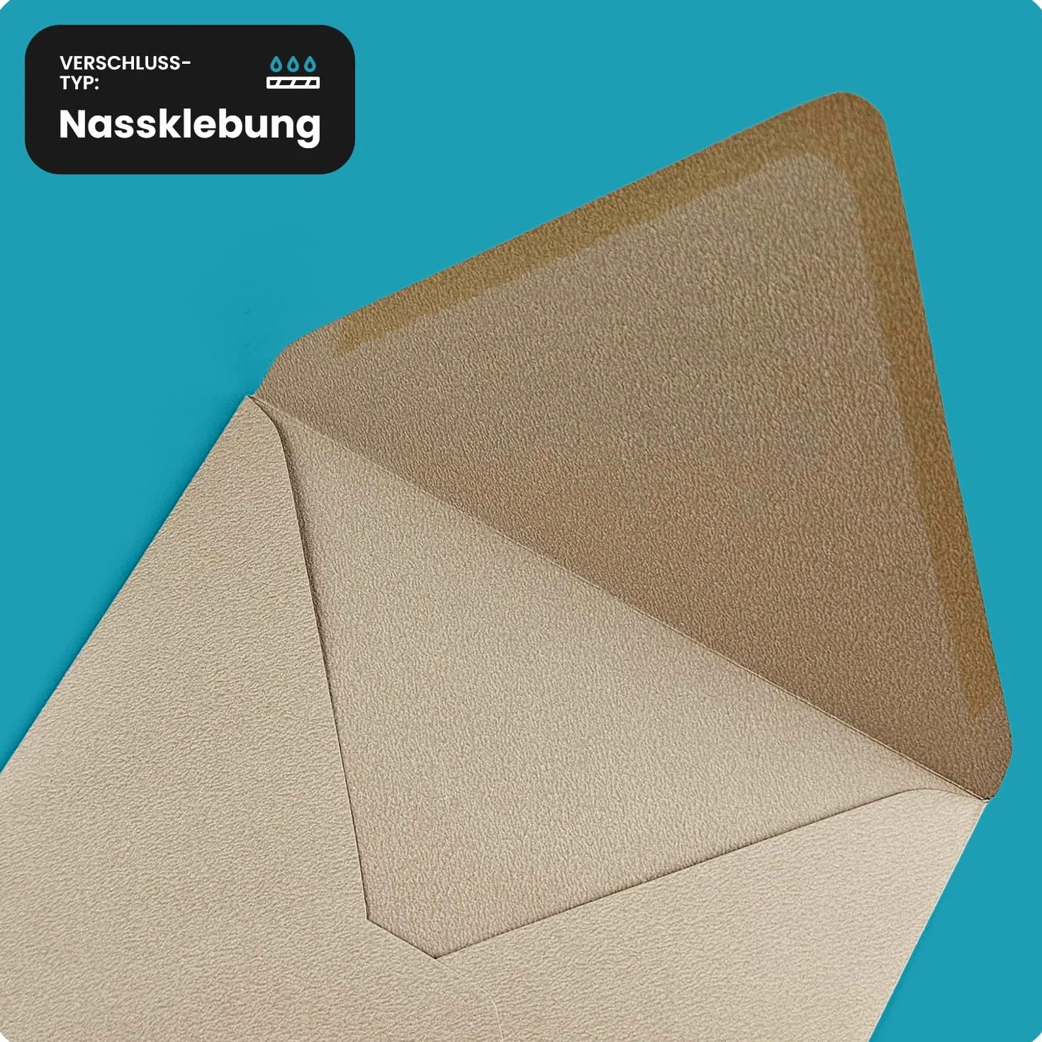 Aster Metallic Cherish Netuno 25 buste lettera perlate quadrate oro 15,3 x 15,3 cm 120g