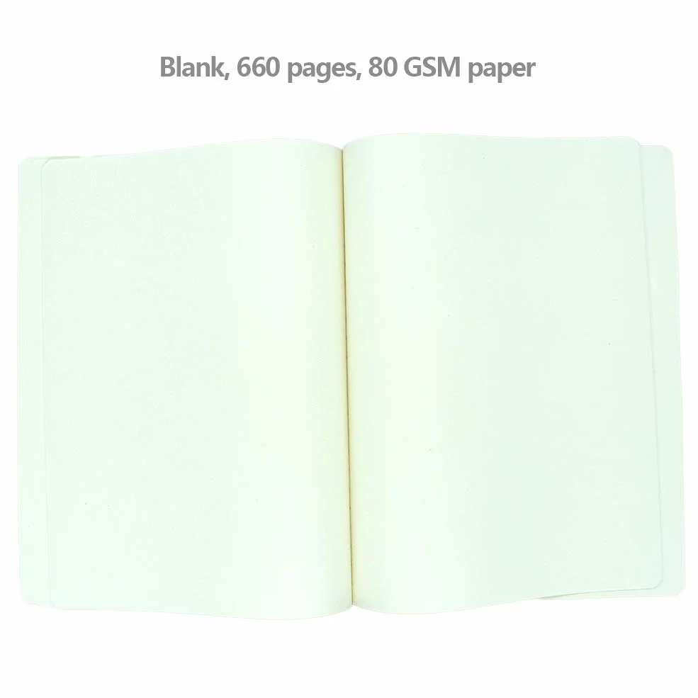 Earnmore - Quaderno da disegno, formato A4, taccuino vuoto, con copertina rigida, 660 pagine, 80 g/m², tinta unita, per disegnare, scarabocchiare e annotare
