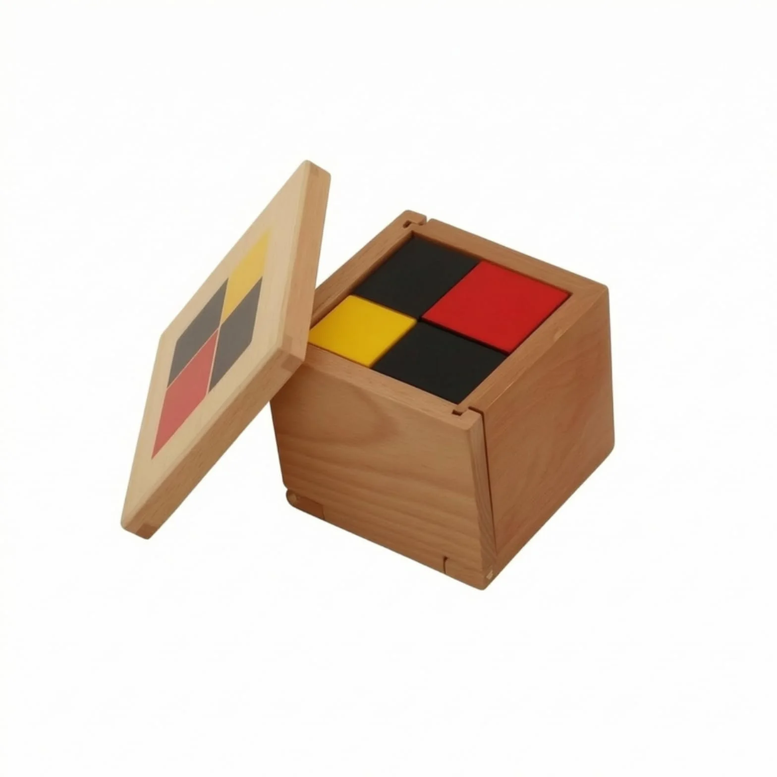Baoblaze Children Math Aid Cubo Binomiale Strumento Educativo Blocchi Algebraici Colorati Gioco Sensoriale in Legno di Faggio con Coperchio Abbinato Adatto per Laboratori Lezioni a Casa Gioco Libero