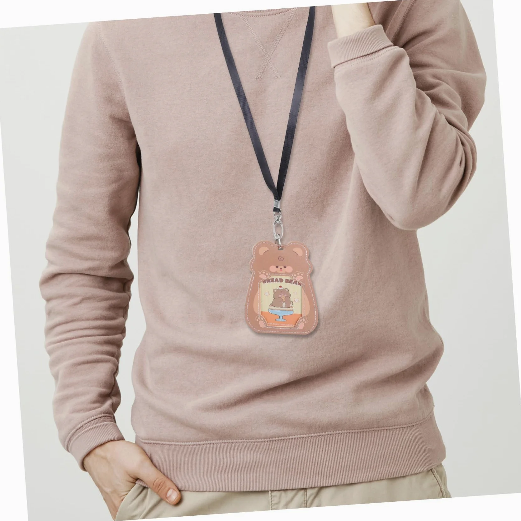 50pezzi Cordino per Badge Identificativi Nero Cordino da Collo con Clip per Porta Badge per Amministrazione e Ufficio Robusto e Leggero