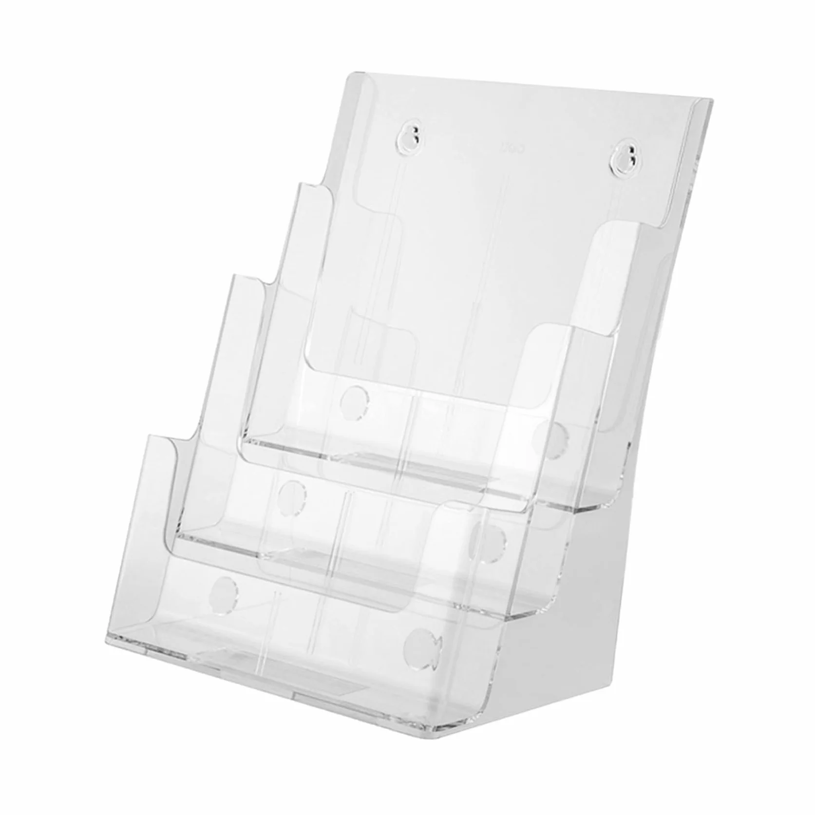 Kichvoe Organizzatore per Scrivania in Acrilico a Tre Strati, Supporto Trasparente per Documenti e Raccoglitori, per Ufficio e Spazio Desktop