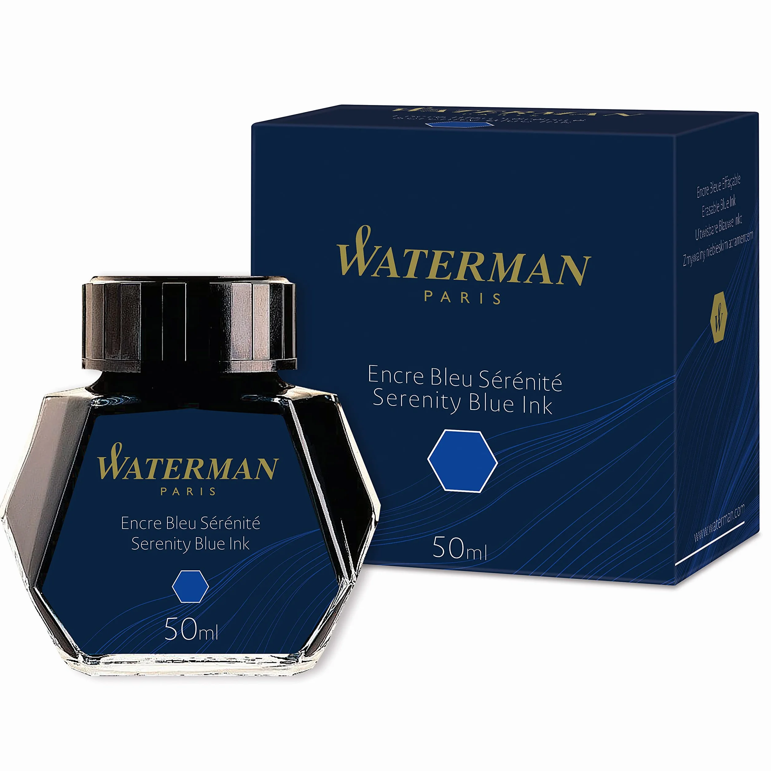 Waterman inchiostro per penna stilografica blu sereno 50 ml