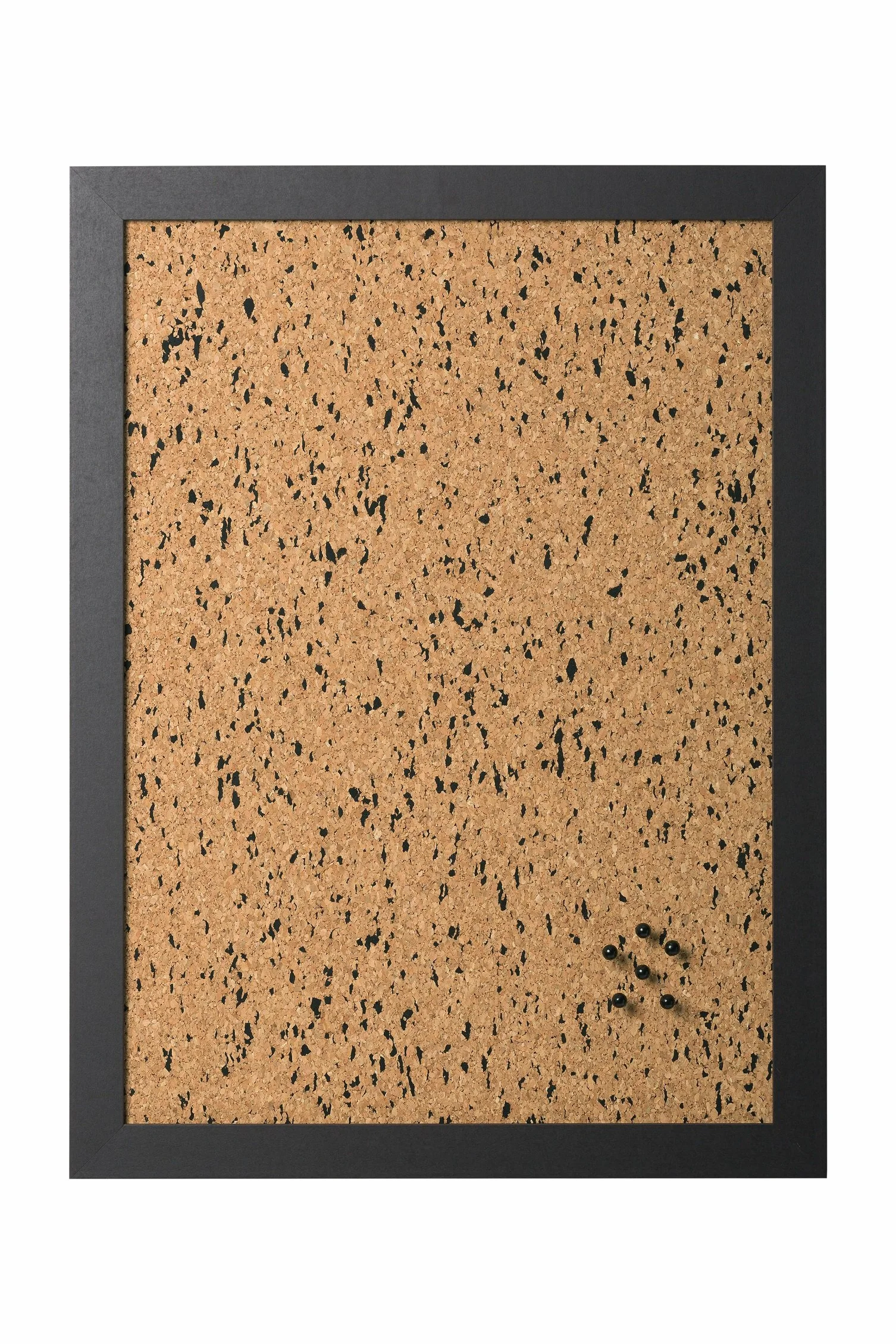 Bi-Office, Bacheca Black & White, Lavagna In Sughero Con Inclusioni Nere EVA, Cornice Nera MDF, 60x45cm, (SF1414121616)