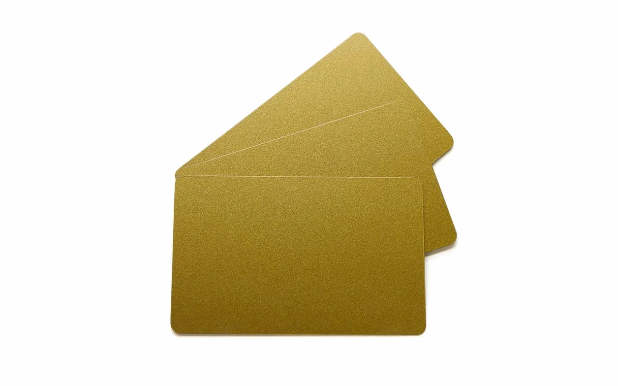 Carta da stampa in PVC, lucida, effetto metallizzato, colore: oro (confezione da 100)