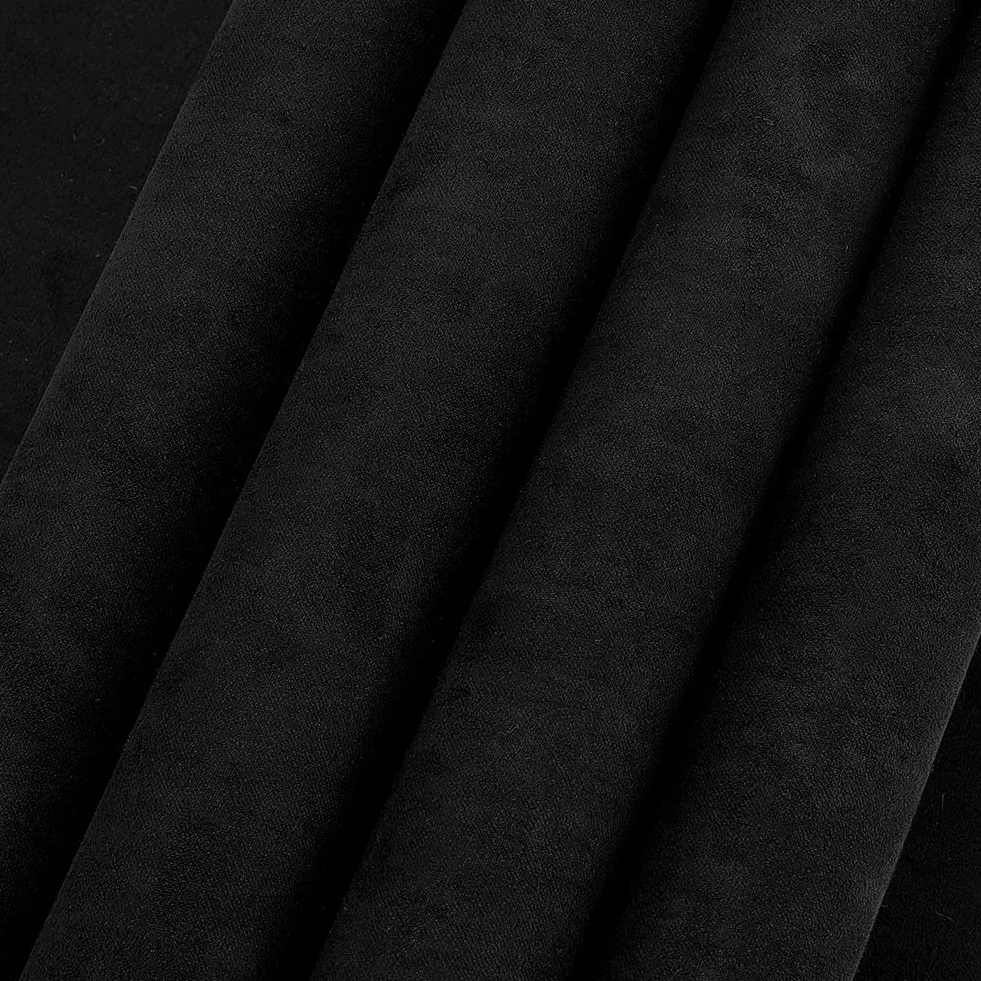 OLYCRAFT panno per rilegatura libri 100 x 43 cm similpelle nero velluto retro carta trama fitta