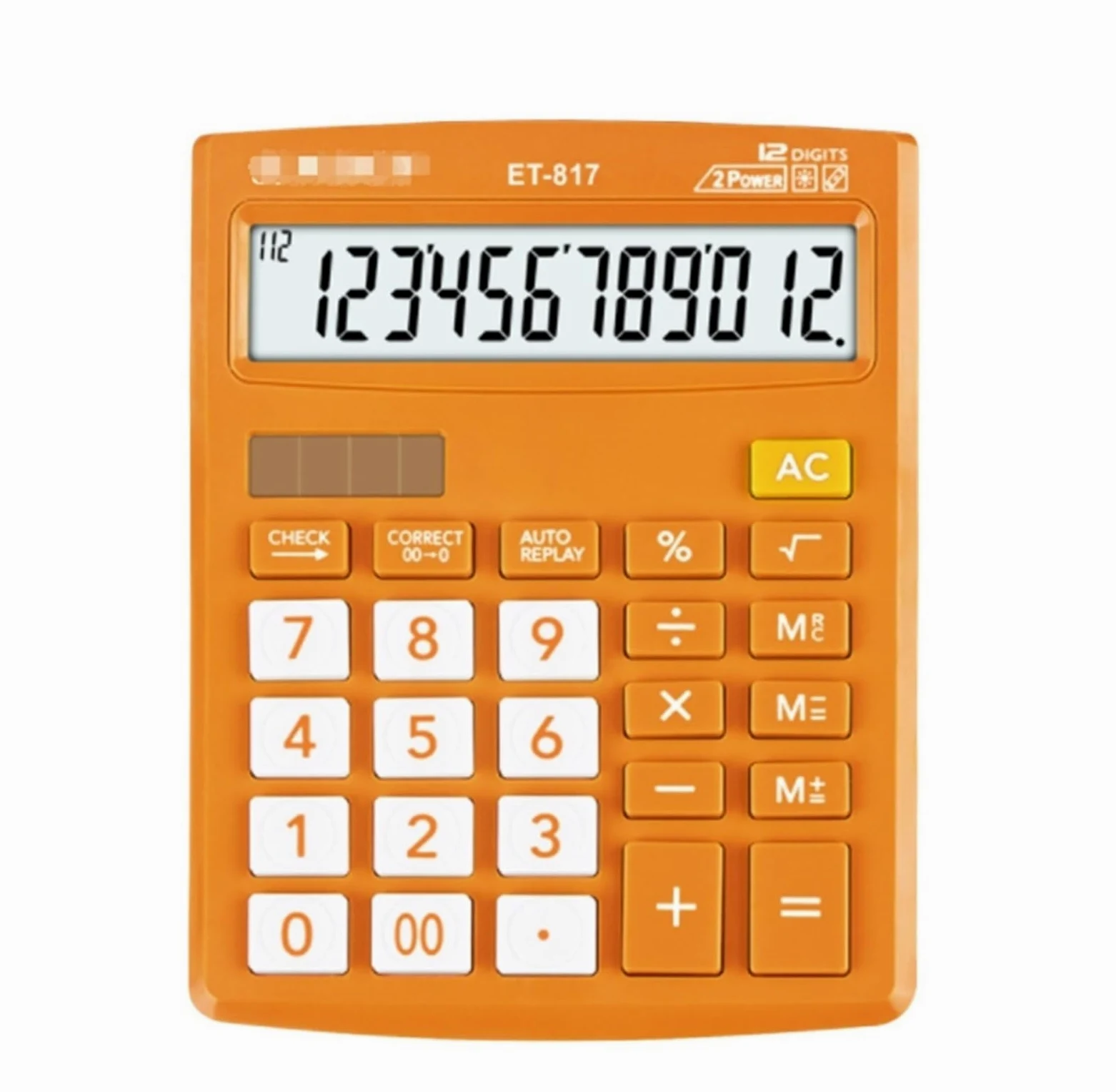 Calcolatrice Calcolatrice Solare da Tavolo con Display LCD A 12 Cifre for La Scuola, Casa E L'Ufficio Tavolo Ufficio(Oranje)
