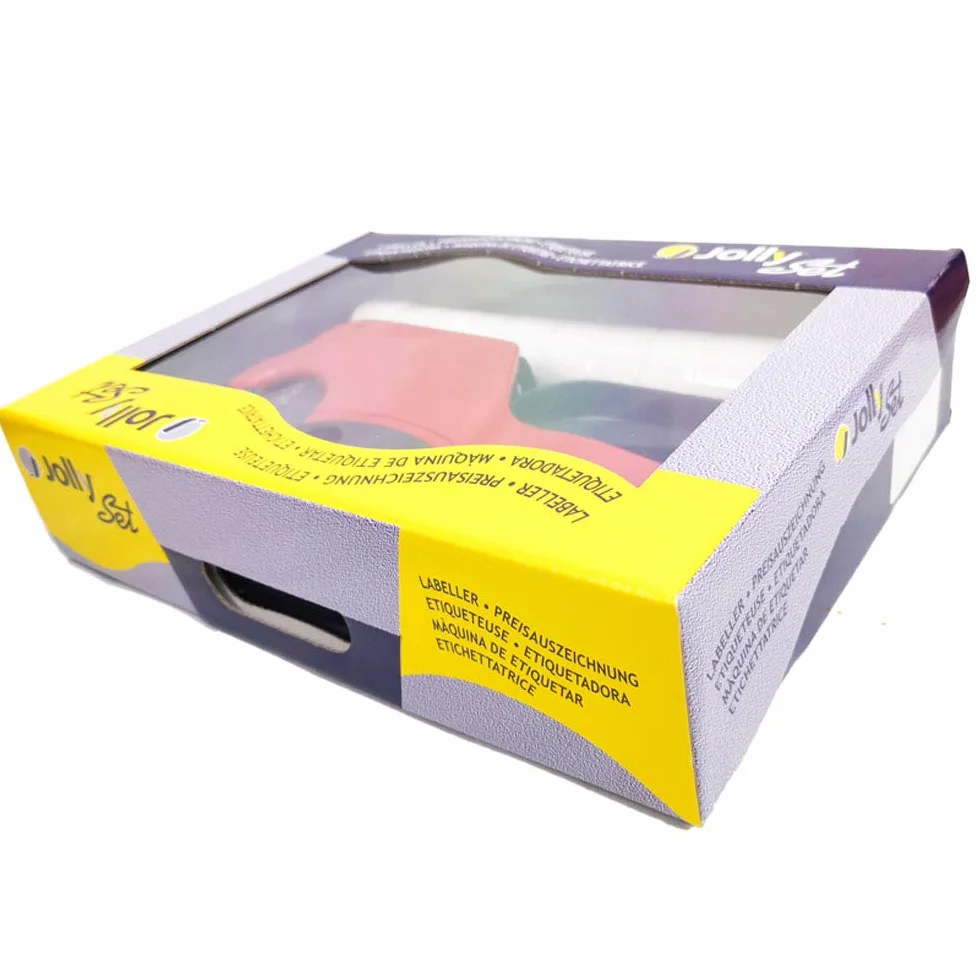 KIT PREZZATRICE JOLLY C6 + 4 ROTOLI ETICHETTE + TAMPONE ETICHETTATRICE BLU