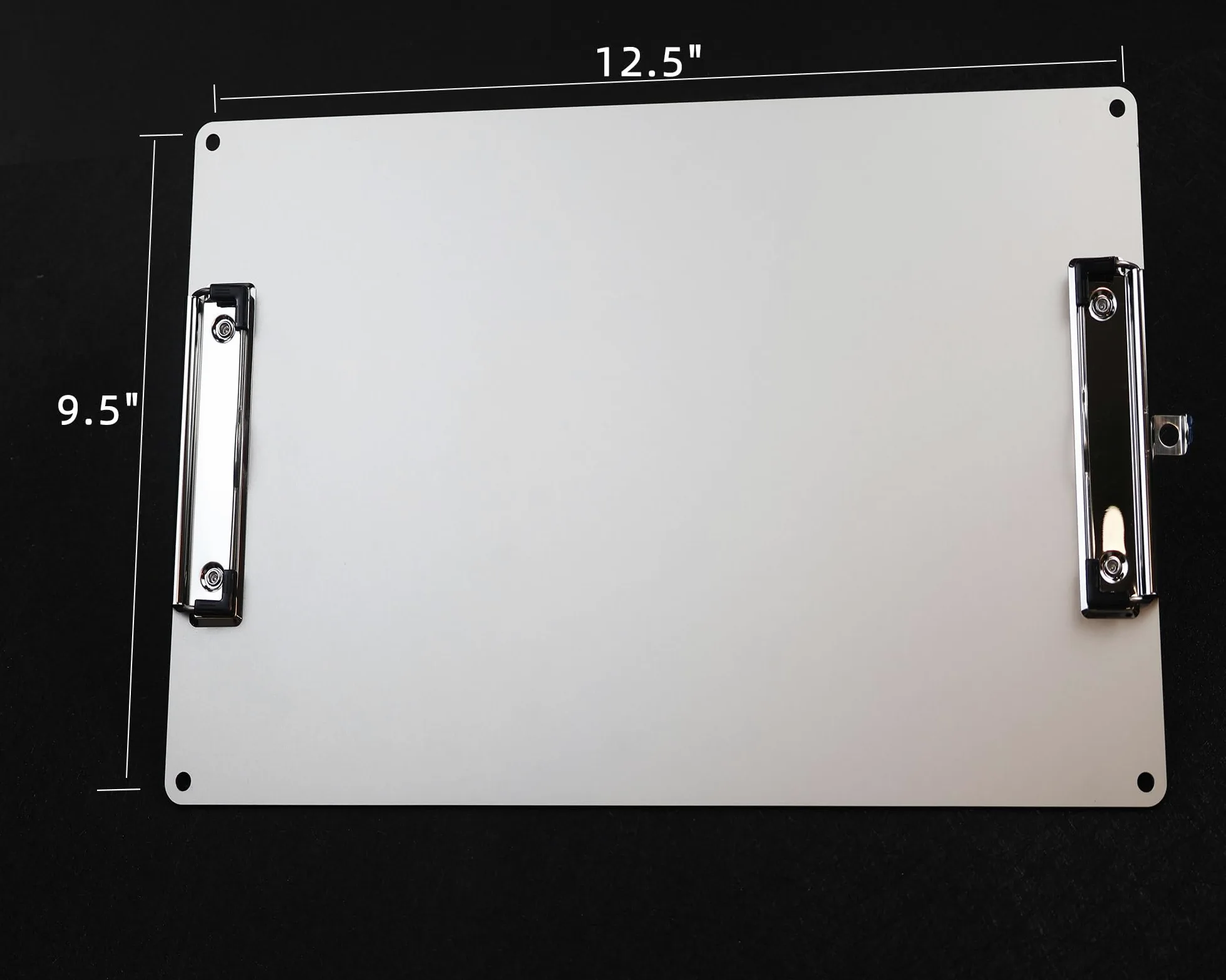 Portablocco in alluminio, formato A4 (24,1 x 32,4 cm), due portablocco a clip con tracolla regolabile da 160 cm, ideale per artisti, architetti e ingegneri (A4 – Argento)