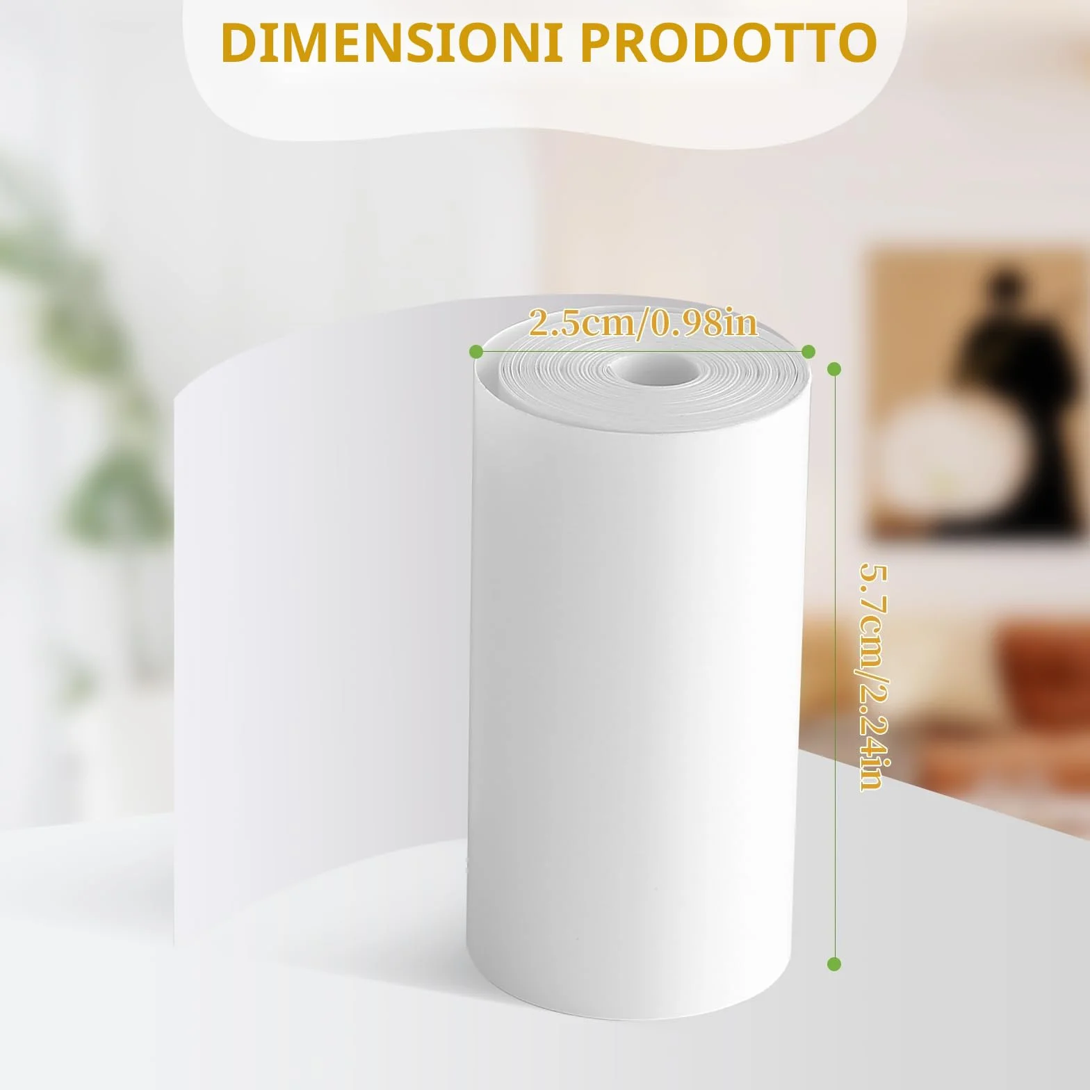 Carta termica per bambini macchine fotografiche istantanee 10 rotoli, zero inchiostro
