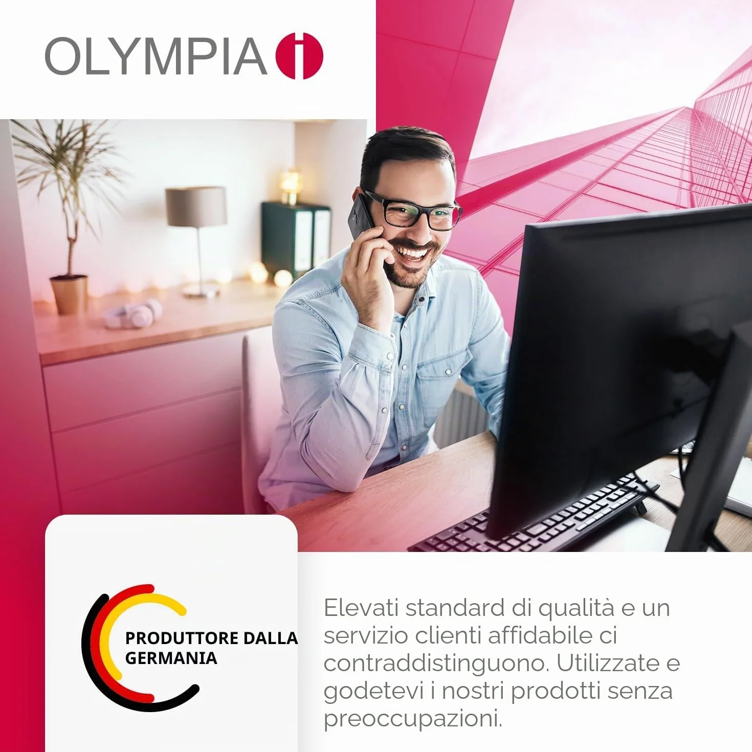Olympia 942915039 Calcolatrice da Tavolo, bianco