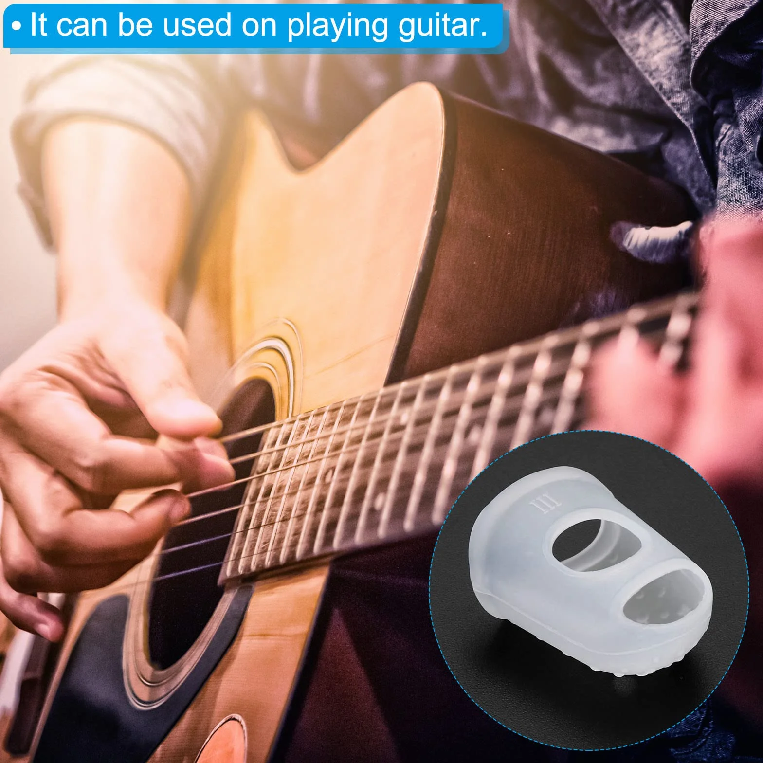 PATIKIL 0.85 Calci Gomma Dita Punte 30pz Silicone Pollice Polpastrelli Protezione Copritastiera Ditale per Chitarra Trasparente
