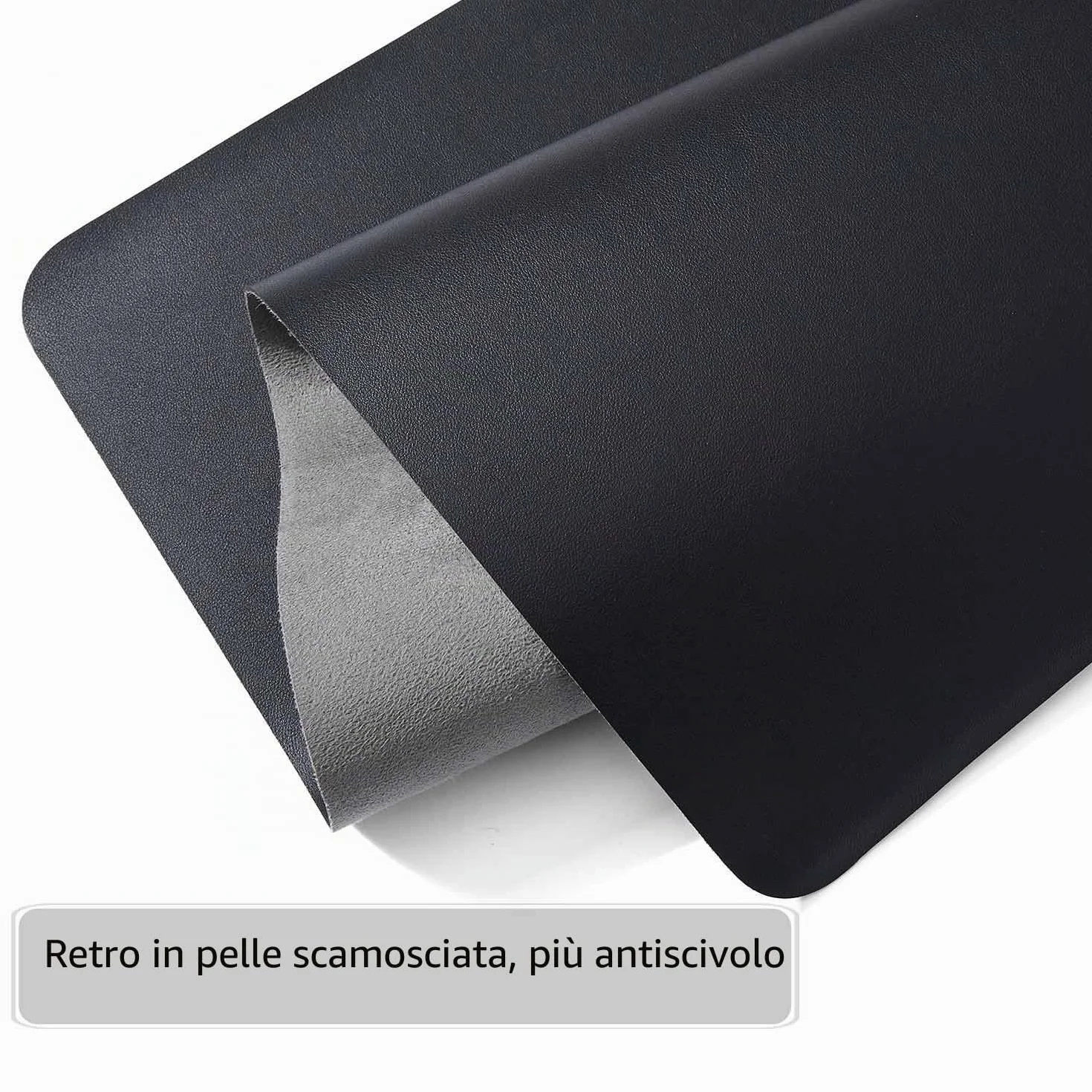 Sottomano da Ufficio Tappetino da Tavolo Pelle PU Impermeabile Antiscivolo 90 x 43 cm