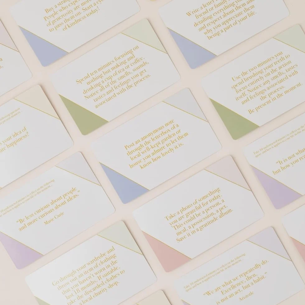 Carte mentali 45 carte per rituali quotidiani gratitudine e diario per uomini e donne semplici passaggi per abitudini positive cura di sé per vite e carriere impegnate