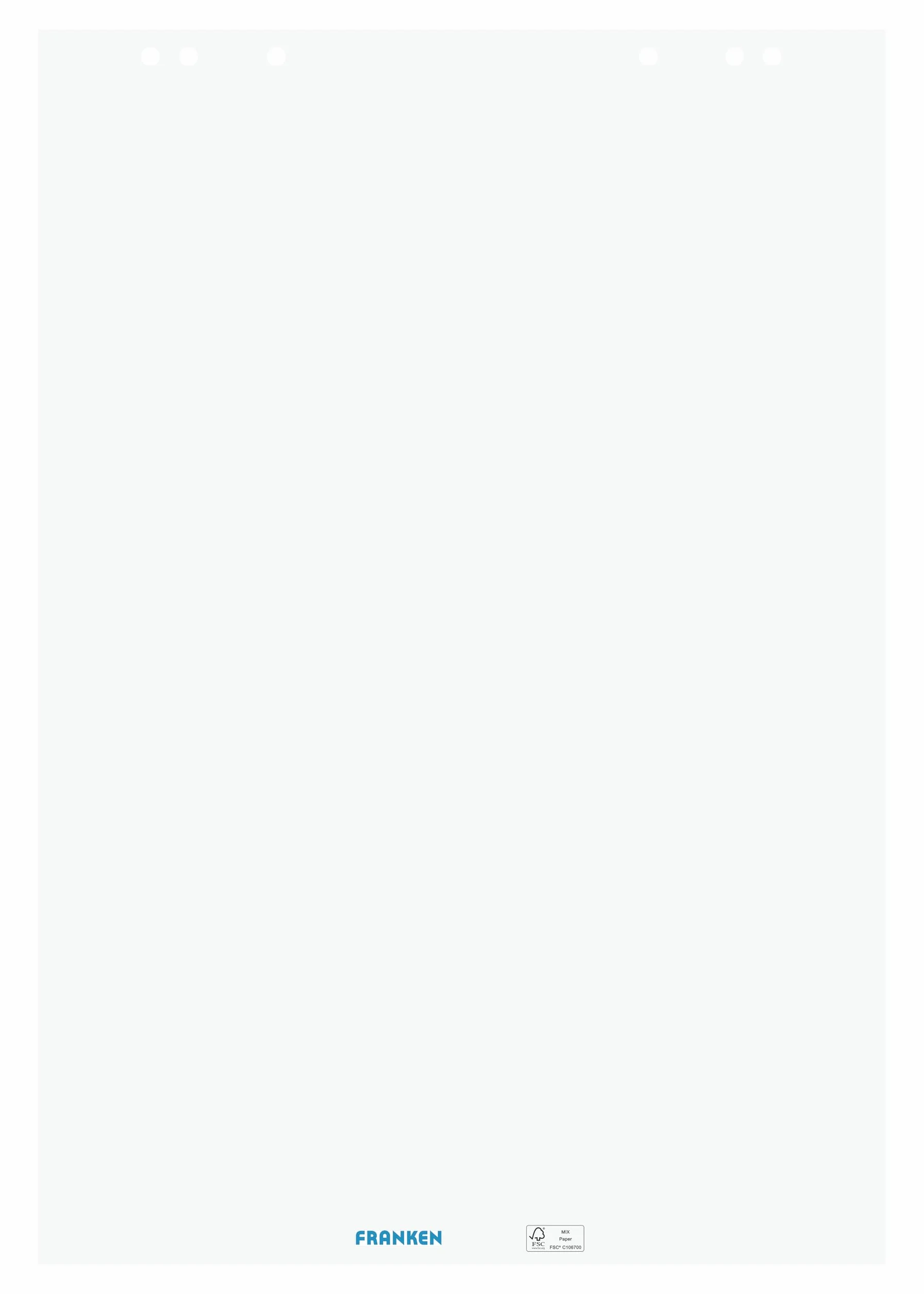Franken F2120 Flipchart, 5 Blocks x 20 fogli, Bianco