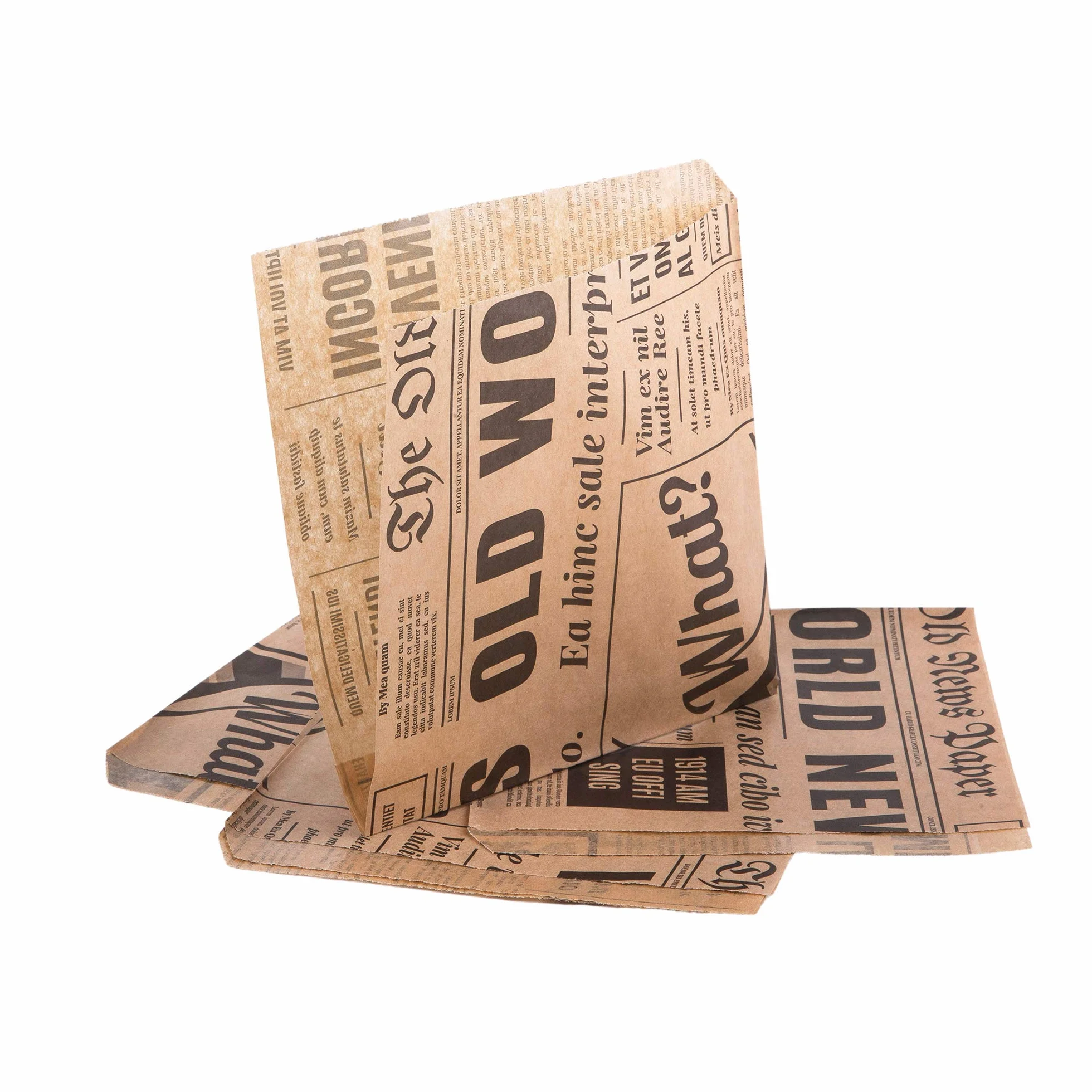 Oldnews Craft 150 x 150 mm Paper Sack Bags Contenitore per il pranzo cibo hamburger patatine fritte (400)