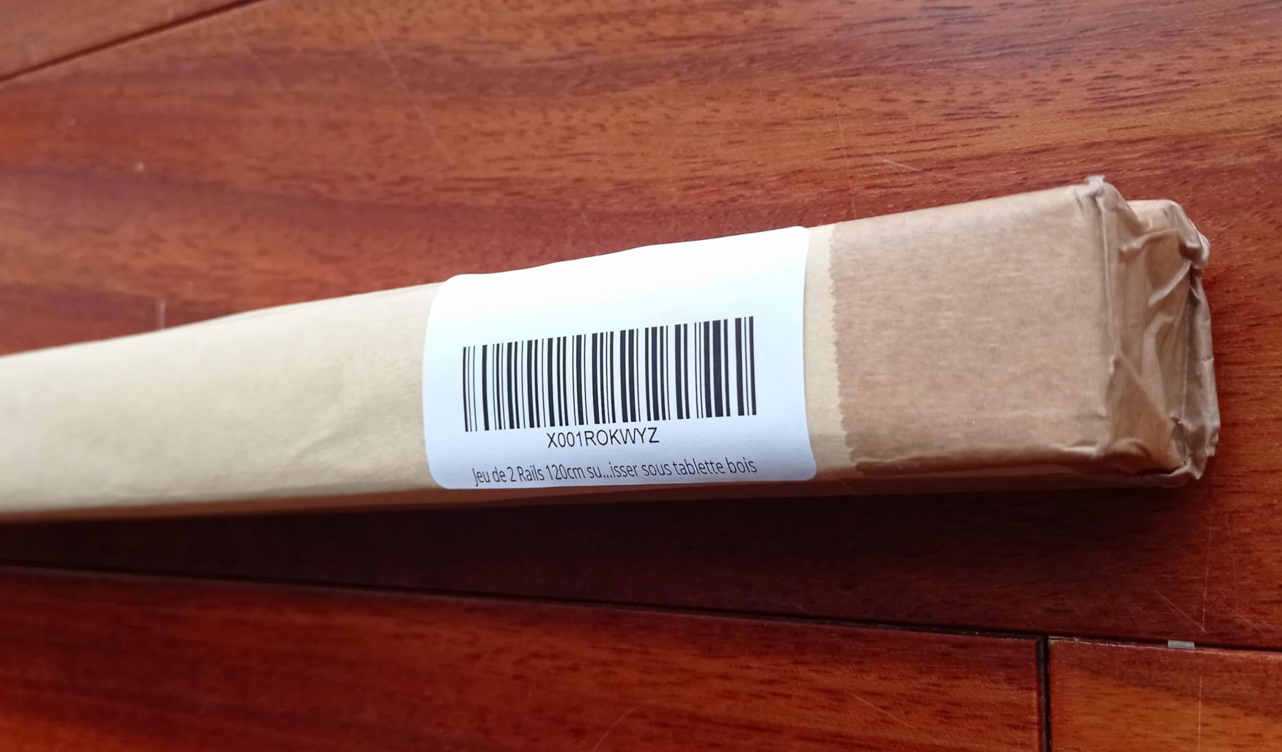 Set di 2 guide in alluminio da avvitare sotto a mensole di legno per cartelle sospese
