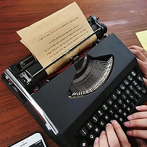 Macchina da scrivere manuale, macchina da scrivere meccanica portatile di ispirazione retrò per scrivere lettere e artigianato