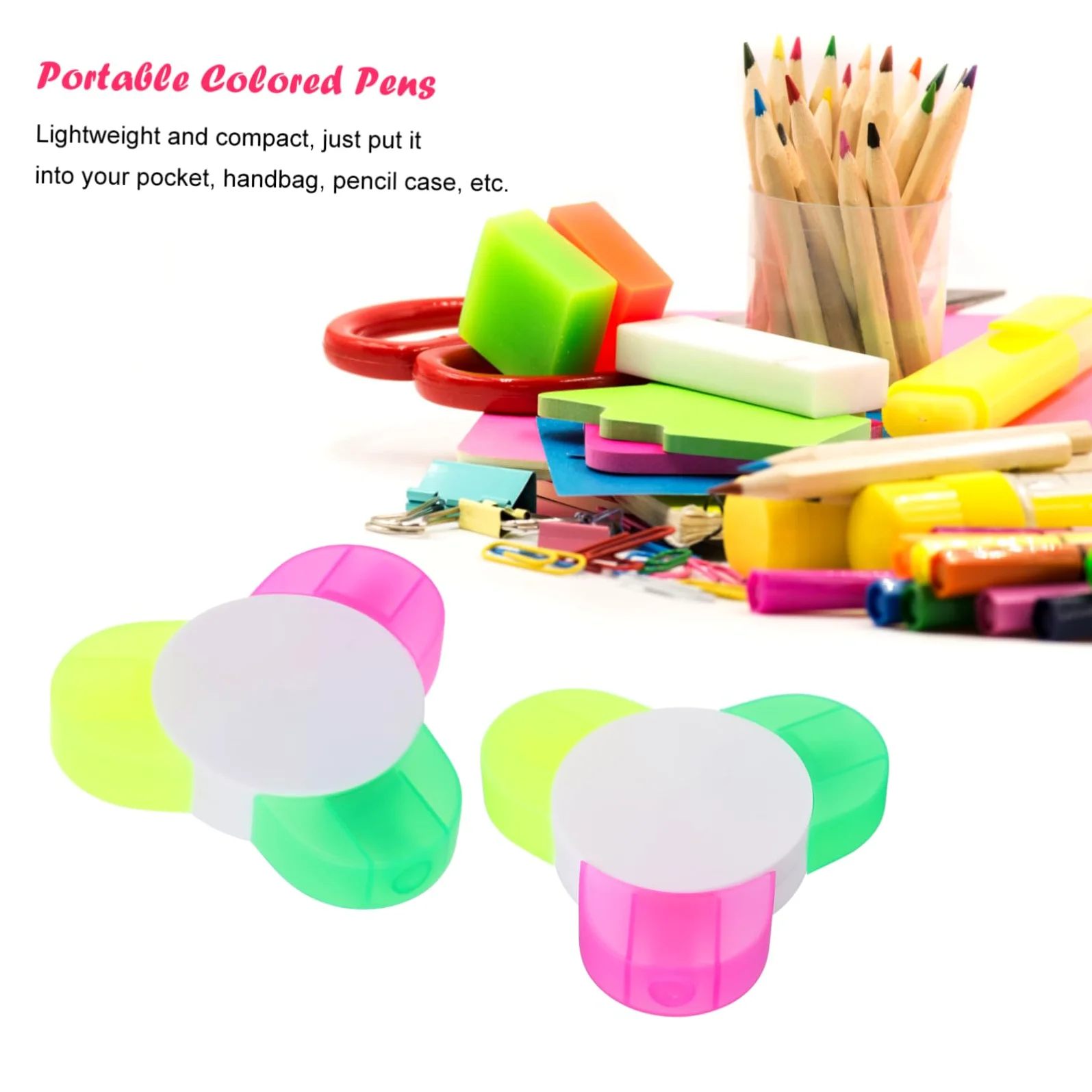 Uonlytech 3 set Evidenziatori Penne Fluorescenti Pennarelli Fluorescenti Penne Per Diario Pennarelli Articoli Per Ufficio Per Prendere Appunti Cancelleria Per 5 pezzi * 3