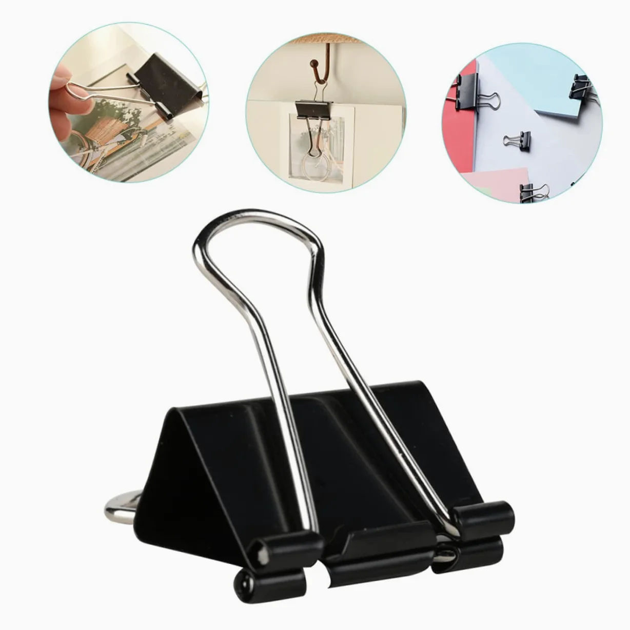 Binder Clips Neri 51mm in Ferro, 36 Pezzi, per Carta e Card | Festa Scuola Decor, Raccoglitori Documenti, Cancelleria Scolastica per Insegnanti e Ufficio