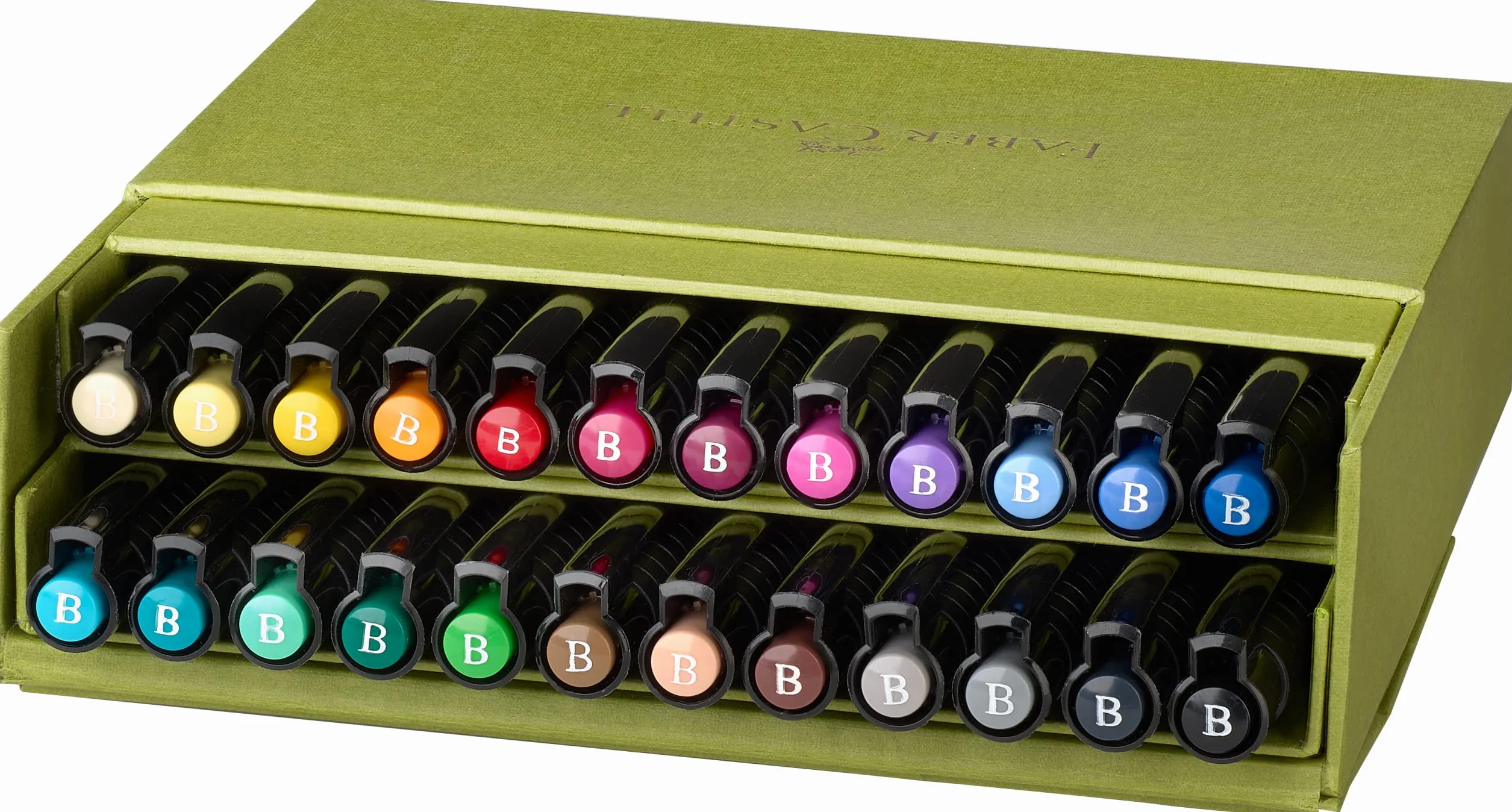Faber-Castell - Pennarelli Pitt Artist Pen Brush, confezione da 24 pezzi | Inchiostro da disegno resistente all’acqua e alla luce, pennarelli a pennello per illustrazioni e progetti creativi