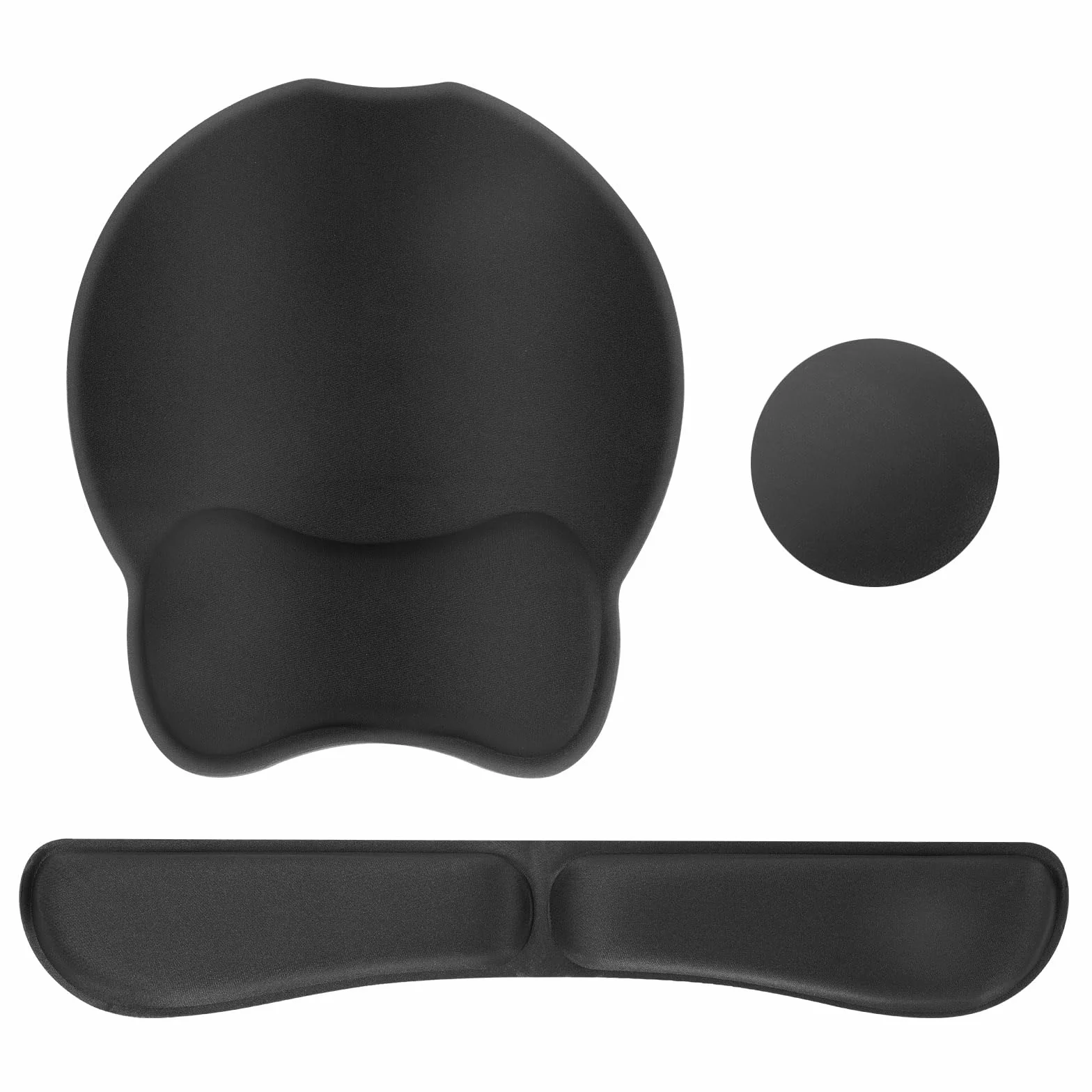 Tappetino per Mouse e Tastiera con Poggiapolsi Memory Foam Antiscivolo 3 in 1