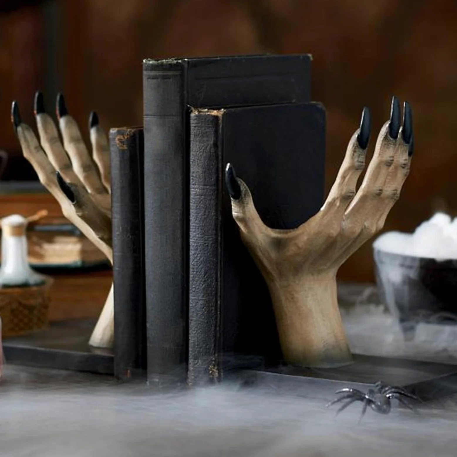Reggilibri Originali Supporto Mani Di Gotiche In Resina Per Halloween | Fermalibri Per Studenti Donne Uomini Giovani Casa Biblioteca Scuola Soggiorno Camera Da