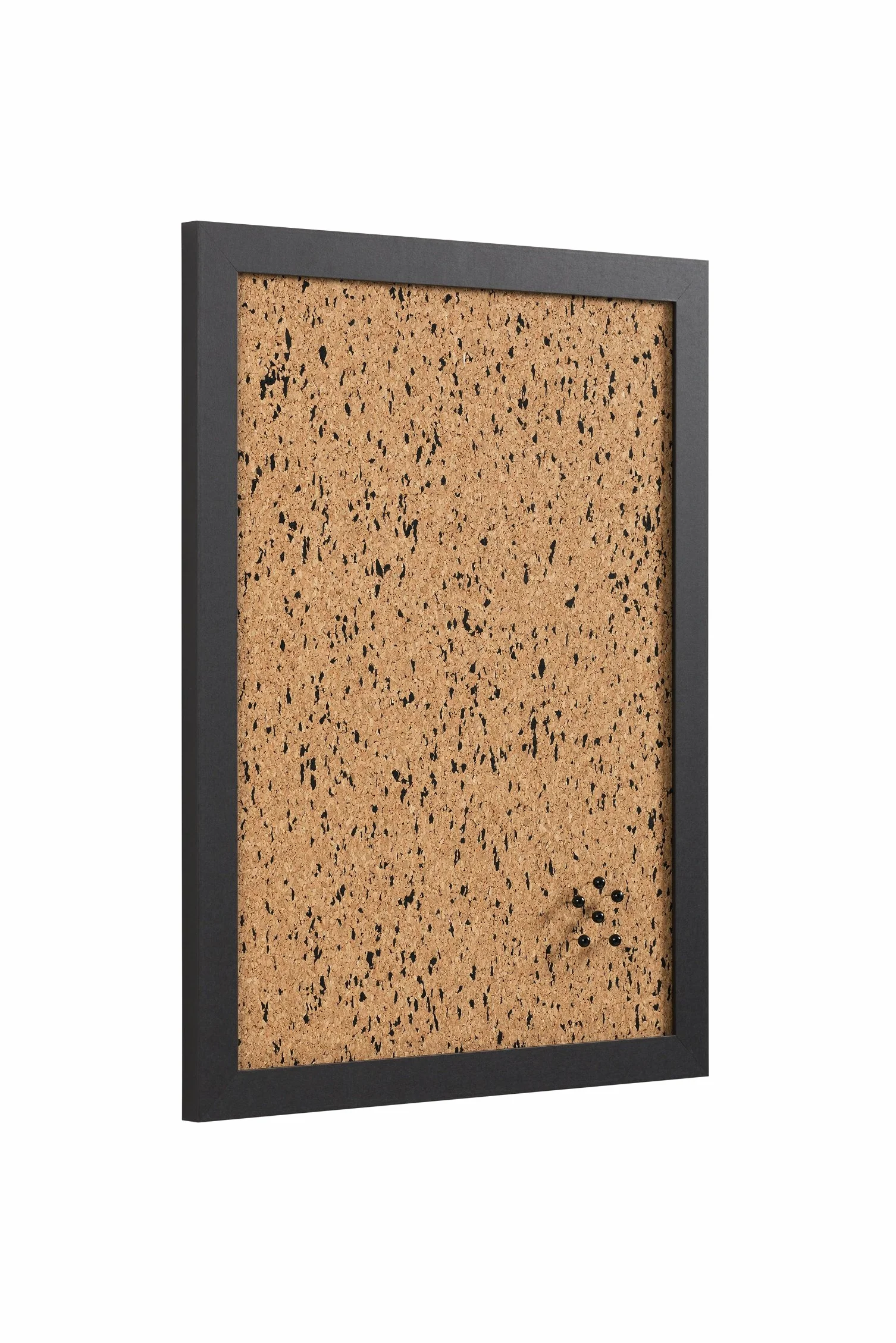 Bi-Office, Bacheca Black & White, Lavagna In Sughero Con Inclusioni Nere EVA, Cornice Nera MDF, 60x45cm, (SF1414121616)