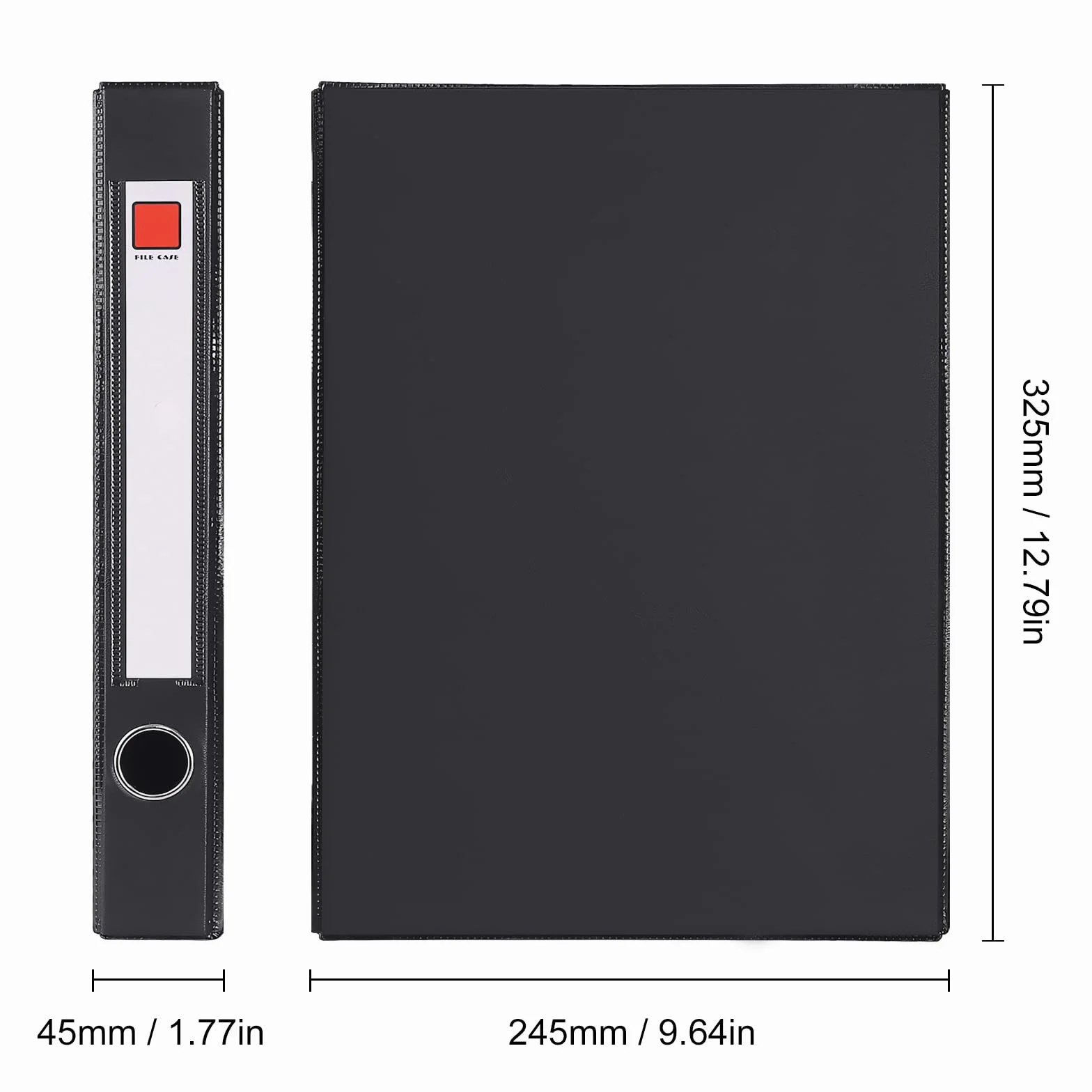3PCS Scatola Archivio A4 con Coperchio, Dorso da 45mm, per Ufficio | A4 Scatola Archivio, Scatola per Documenti Archivio, Cartella Portaprogetti Scatole per ufficio, Scuole (Nero)