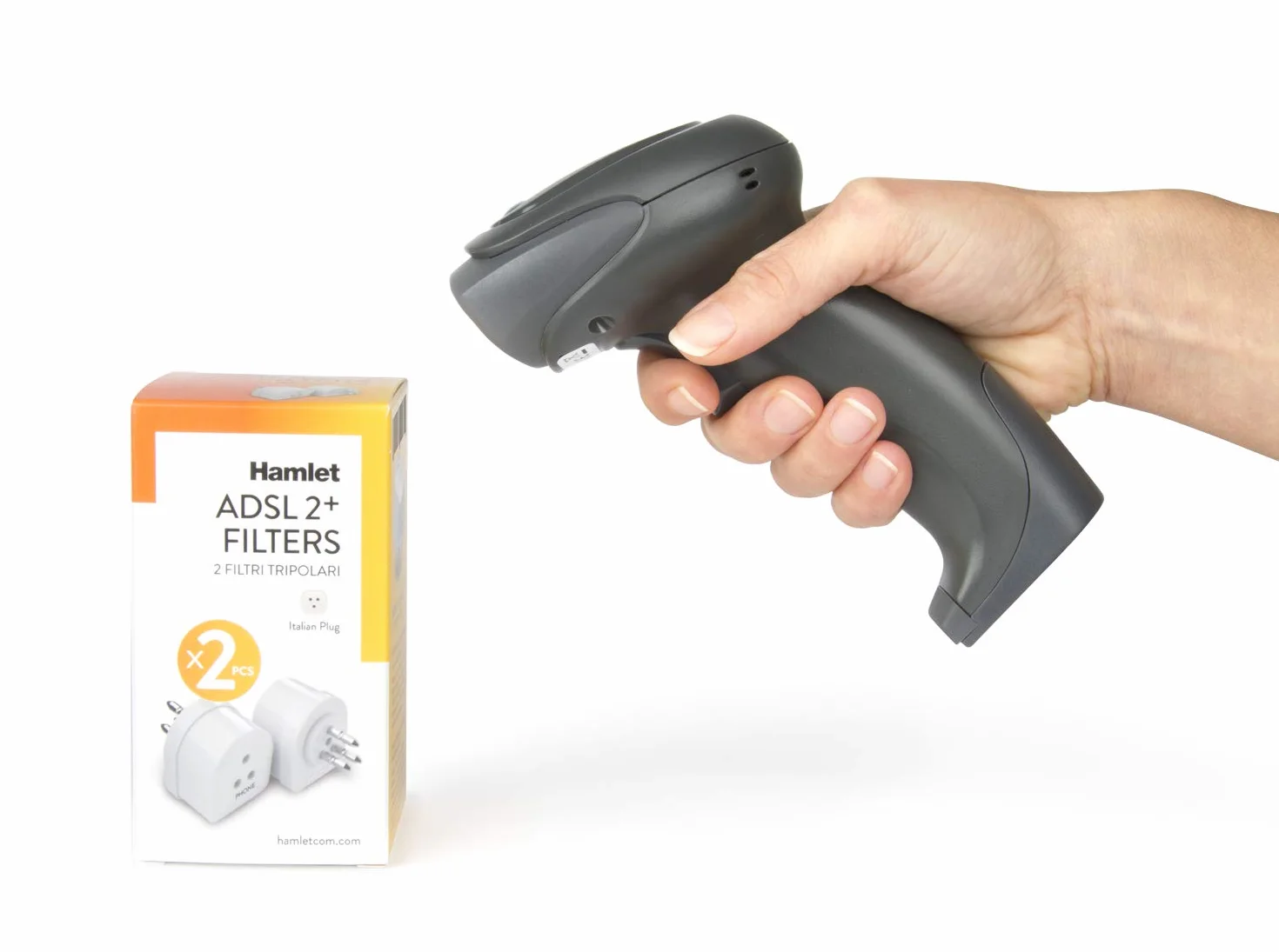 Hamlet HBCS1D10W Barcode Scanner 1D Wireless - Lettore di Codici a Barre Professionale 1D senza Fili per Codici Lineari