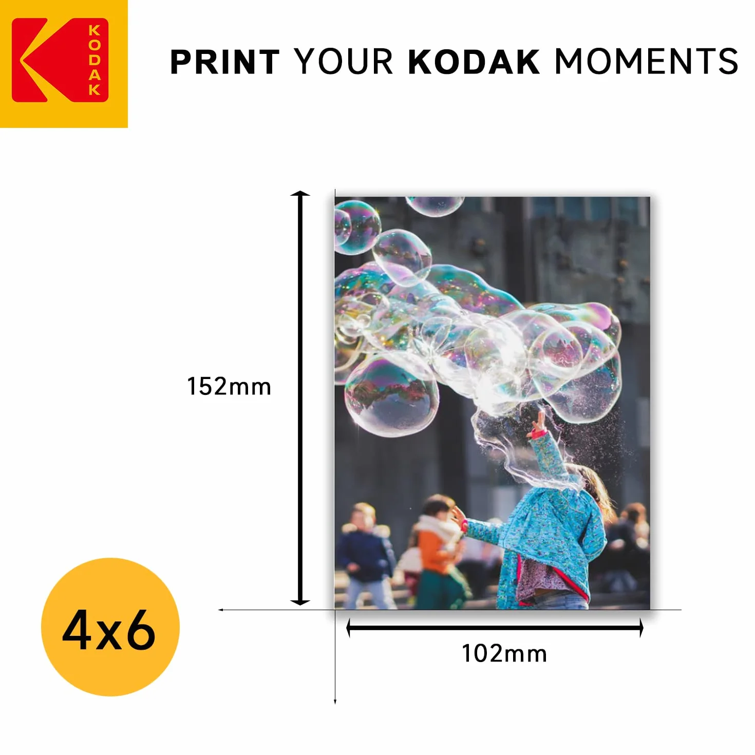 KODAK Carta Fotografica Magnetica 10x15 cm, Confezione da 5 Fogli per Stampanti a Getto d'Inchiostro