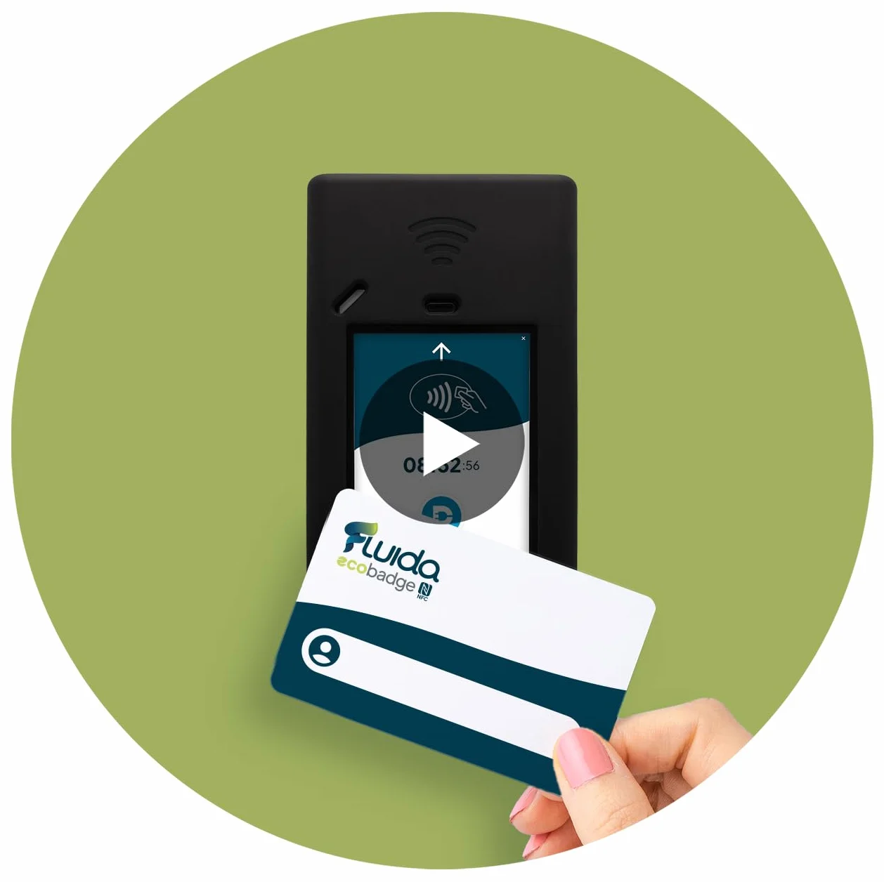 Fluida Station 2ª generazione - Timbratore con Rilevatore Presenze Bluetooth e Lettore badge NFC integrato