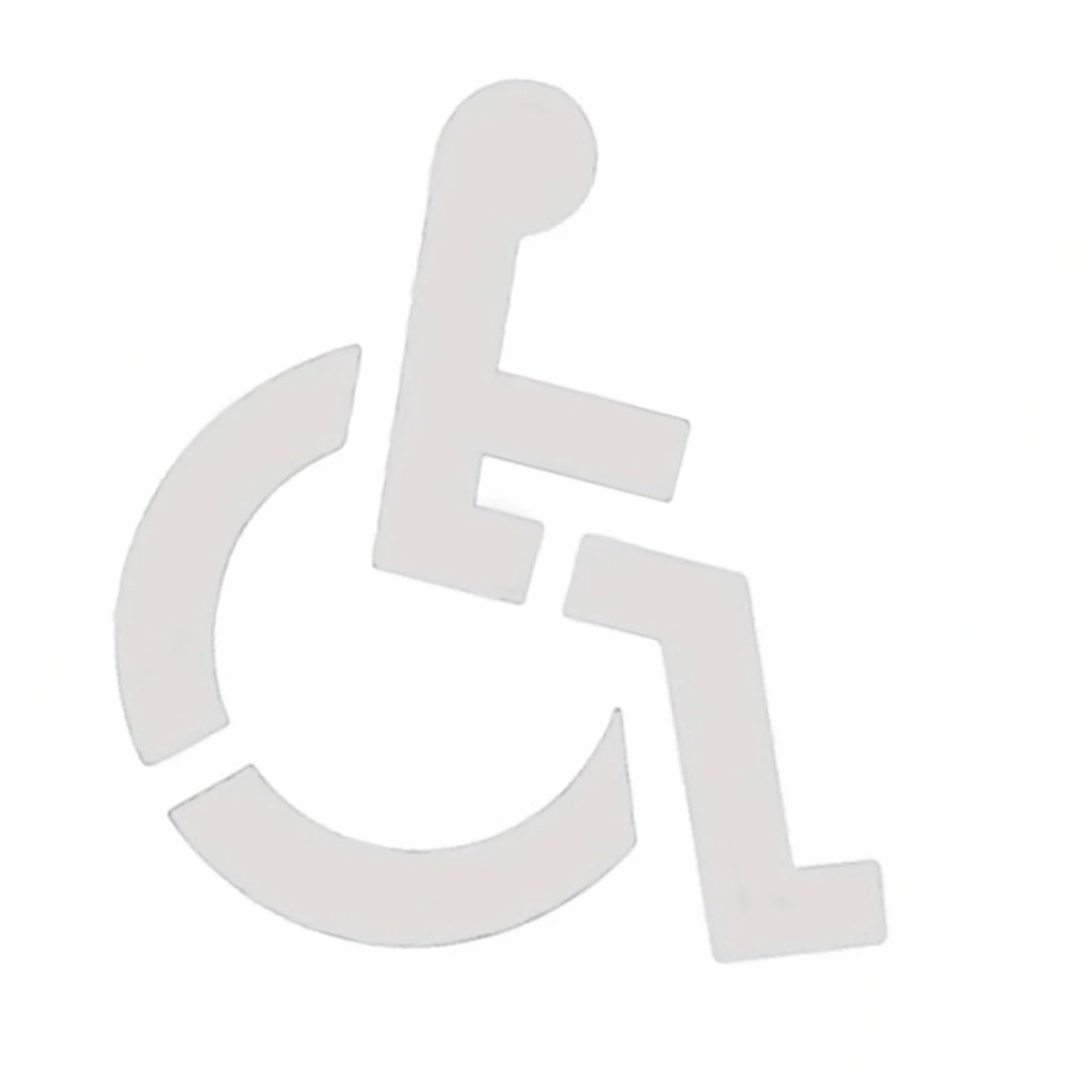 Stencil in silicone per handicap parcheggio, 91 x 83 cm, riutilizzabile, resistente alle intemperie